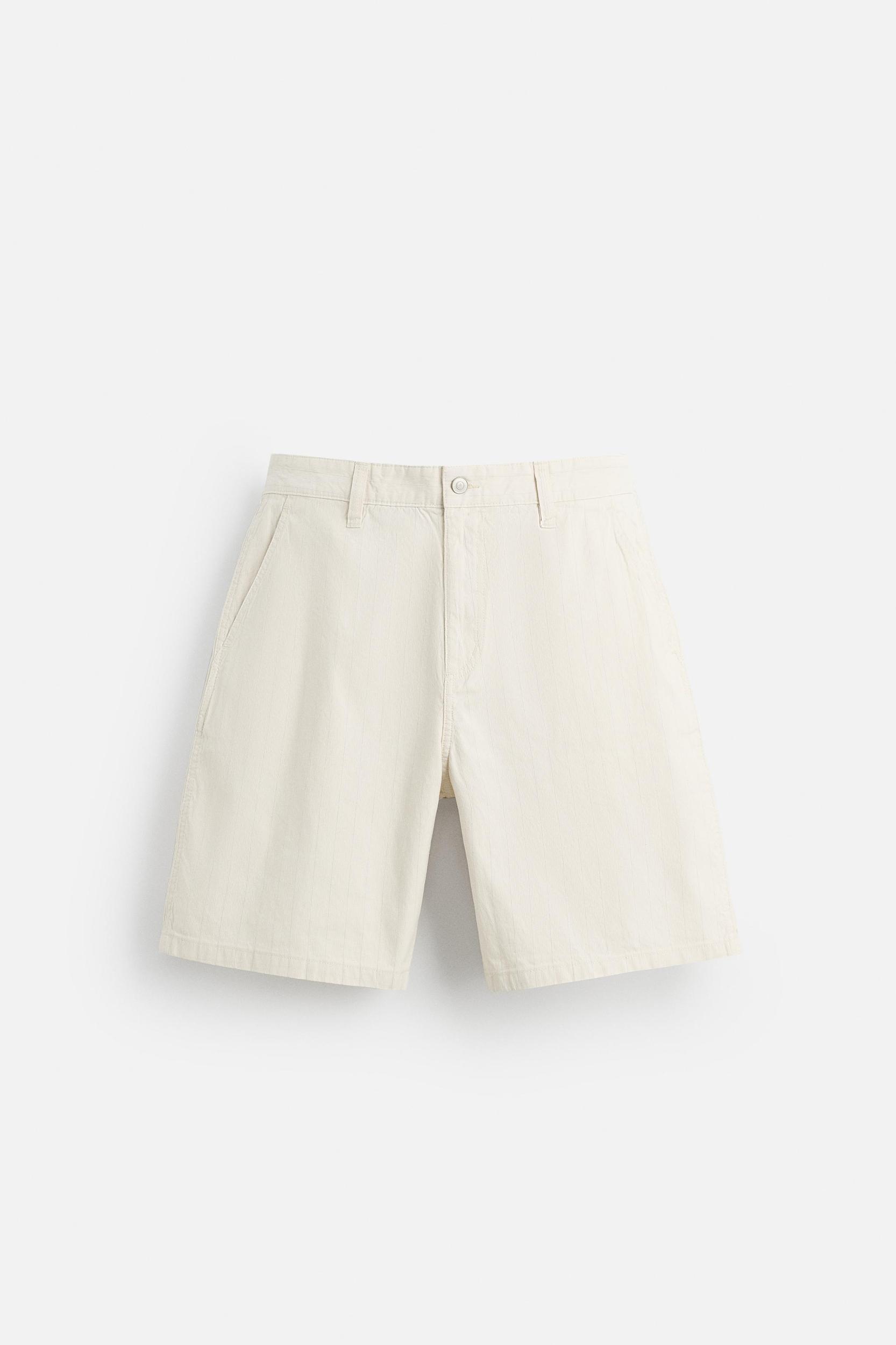 STRIPED REGULAR FIT SHORTS Product Image