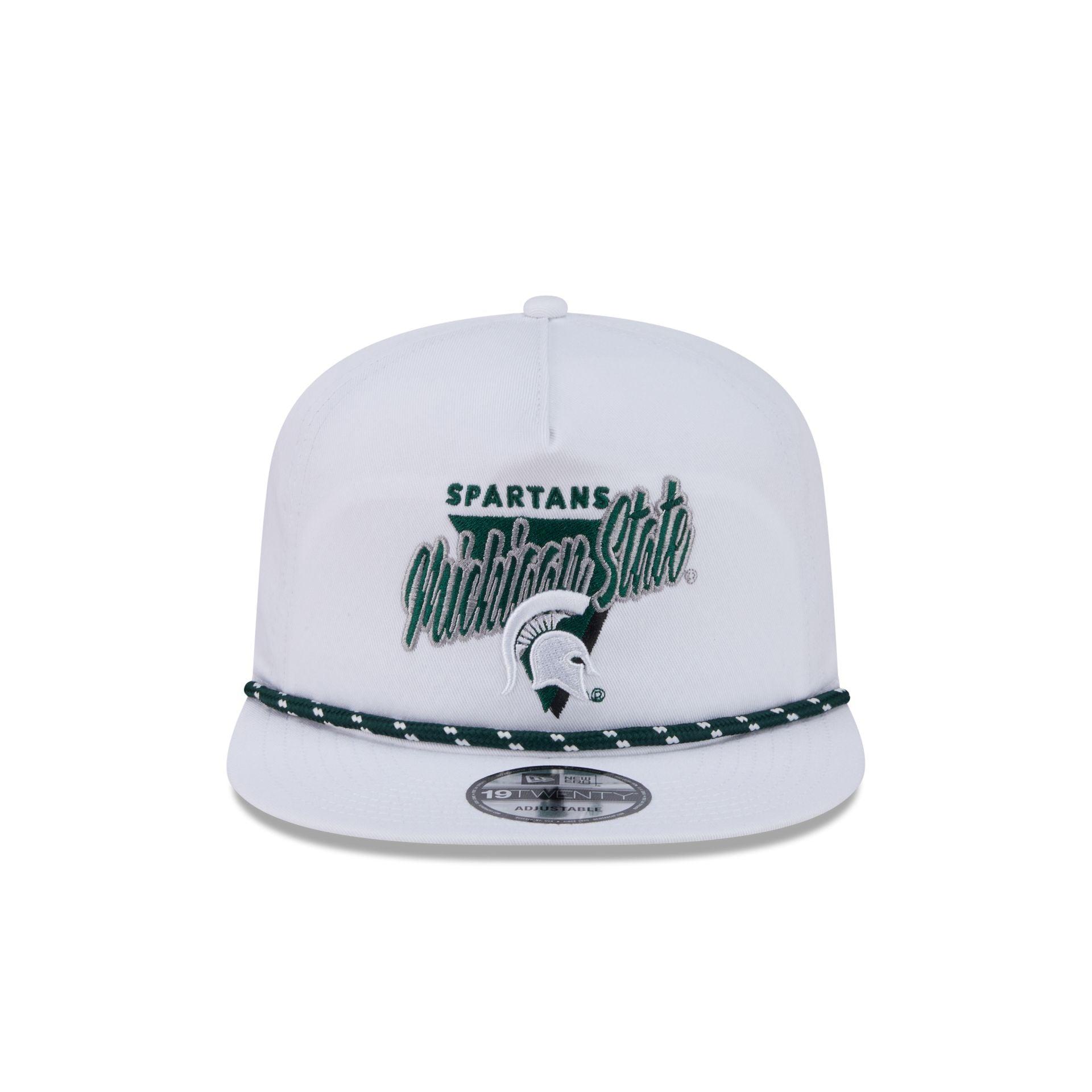 Michigan State Spartans Collegiate White 19TWENTY Snapback Hat Male Product Image