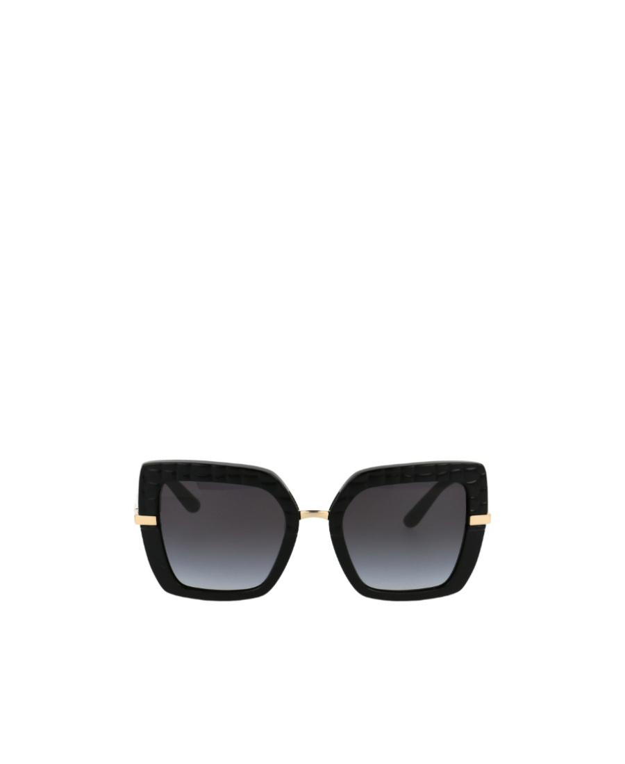 DOLCE & GABBANA Womens Black Dg4373 Square-frame Acetate Sunglasses In Light Grey Gradient Black Product Image
