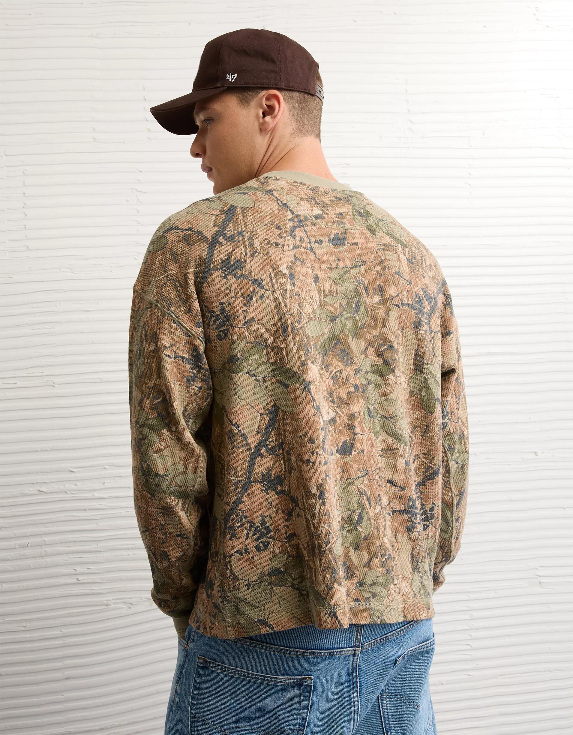 AE Boxy Washed Thermal Shirt Product Image