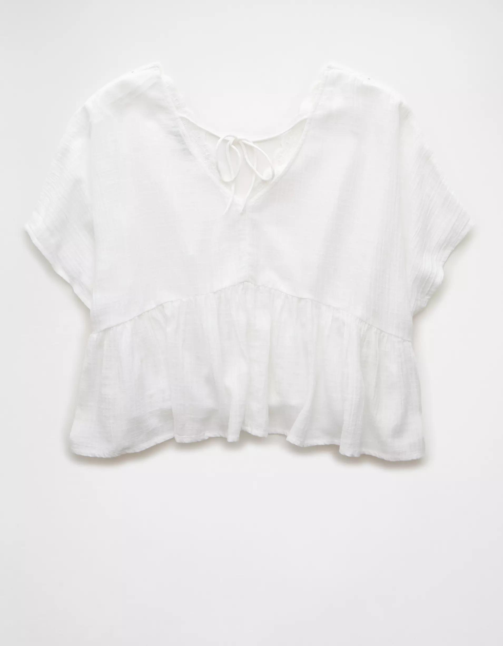 AE V-Neck Sequin Embroidered Blouse Product Image