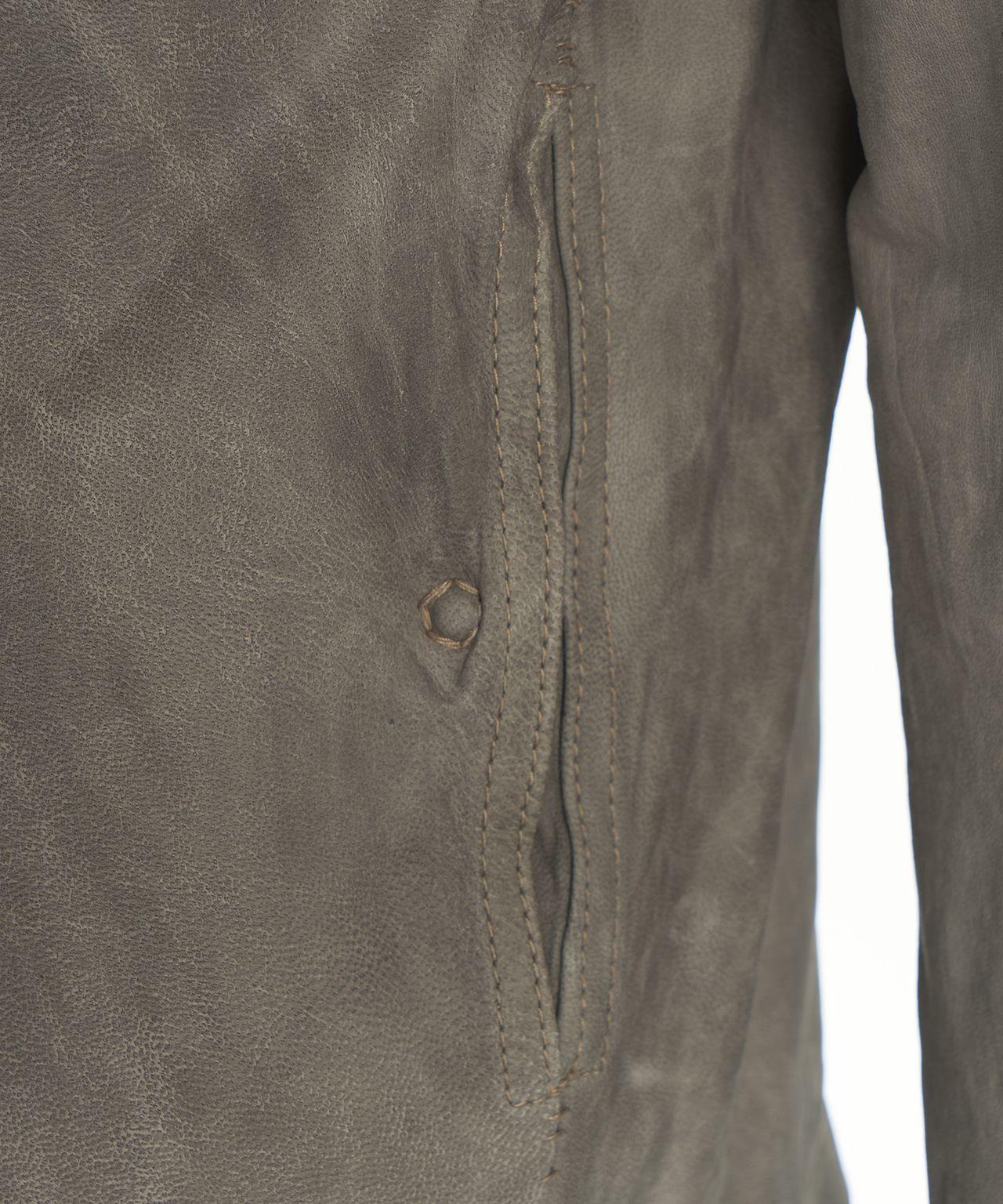 Leather jacket with seam details Product Image