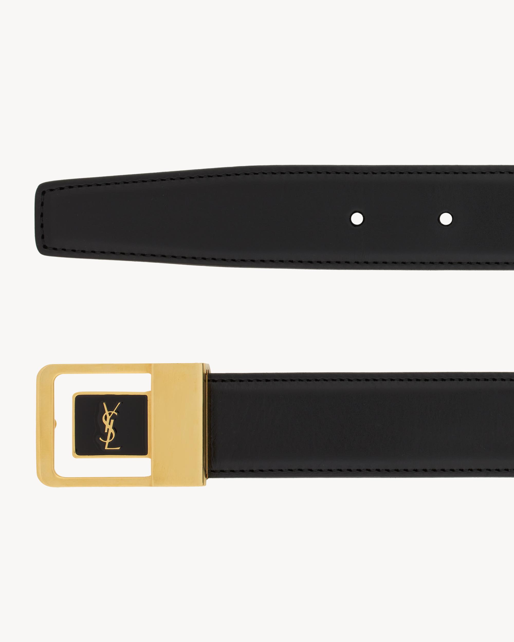 LA 66 buckle belt in lacquered leather Product Image