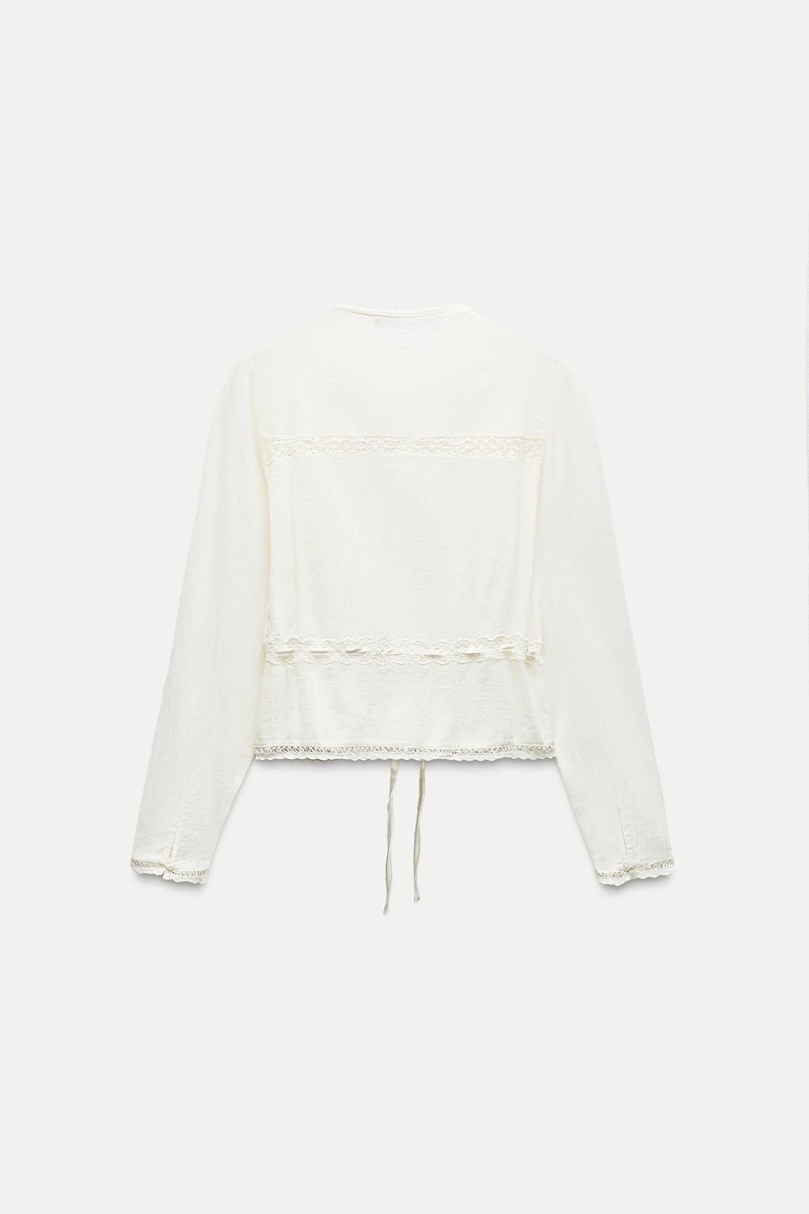 EMBROIDERED CHIFFON SHIRT Product Image