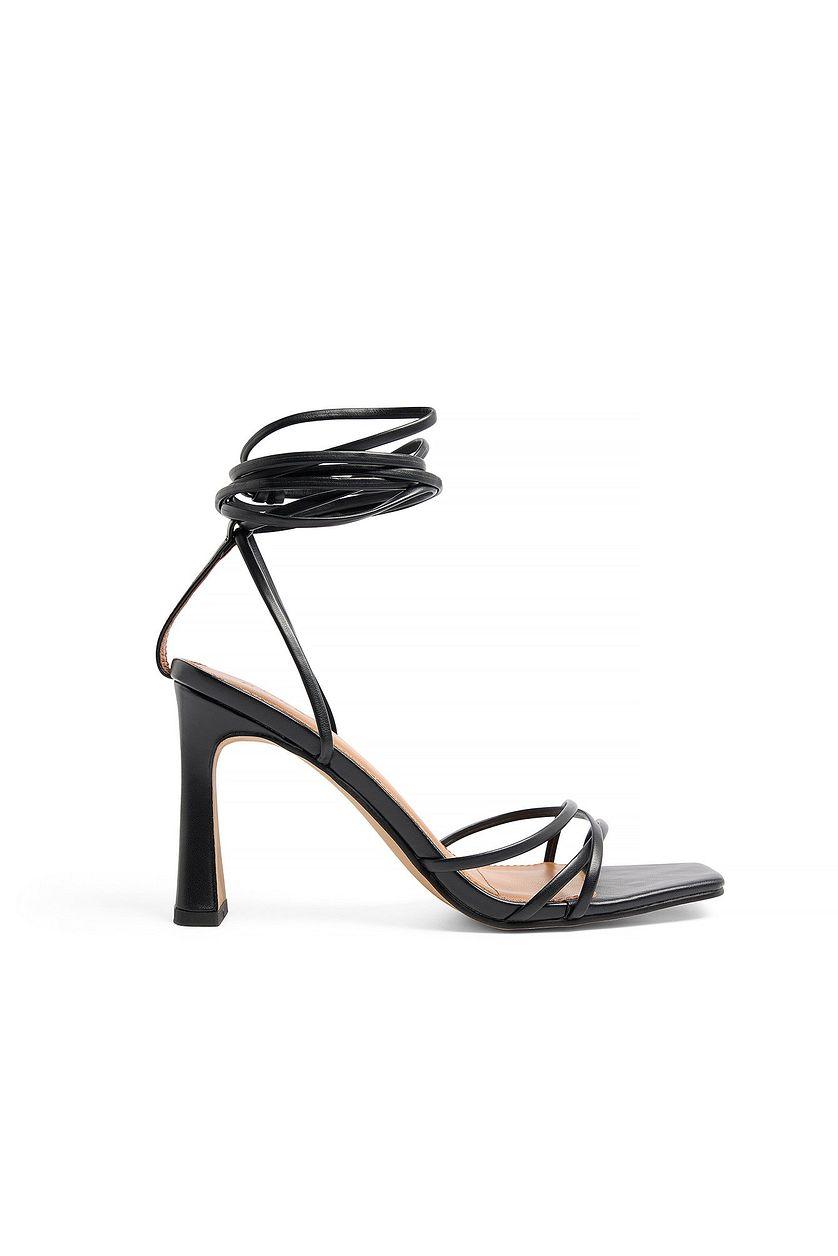 Squared Toe Strappy Heels Product Image