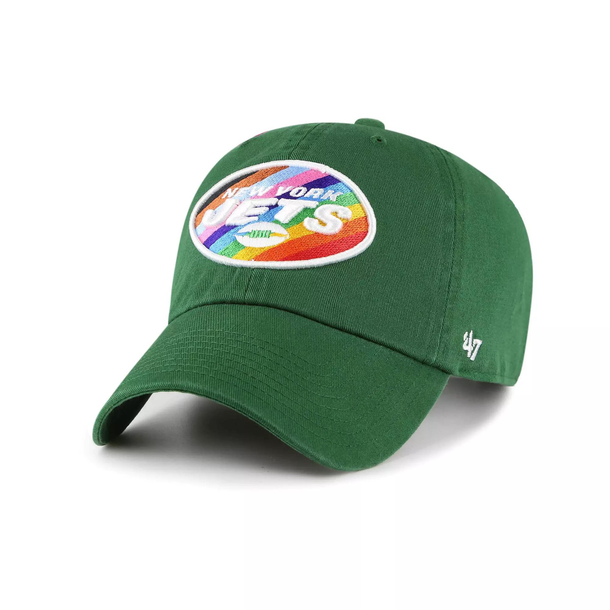 Men's '47 Green New York Jets Pride Cleanup Adjustable Hat Product Image