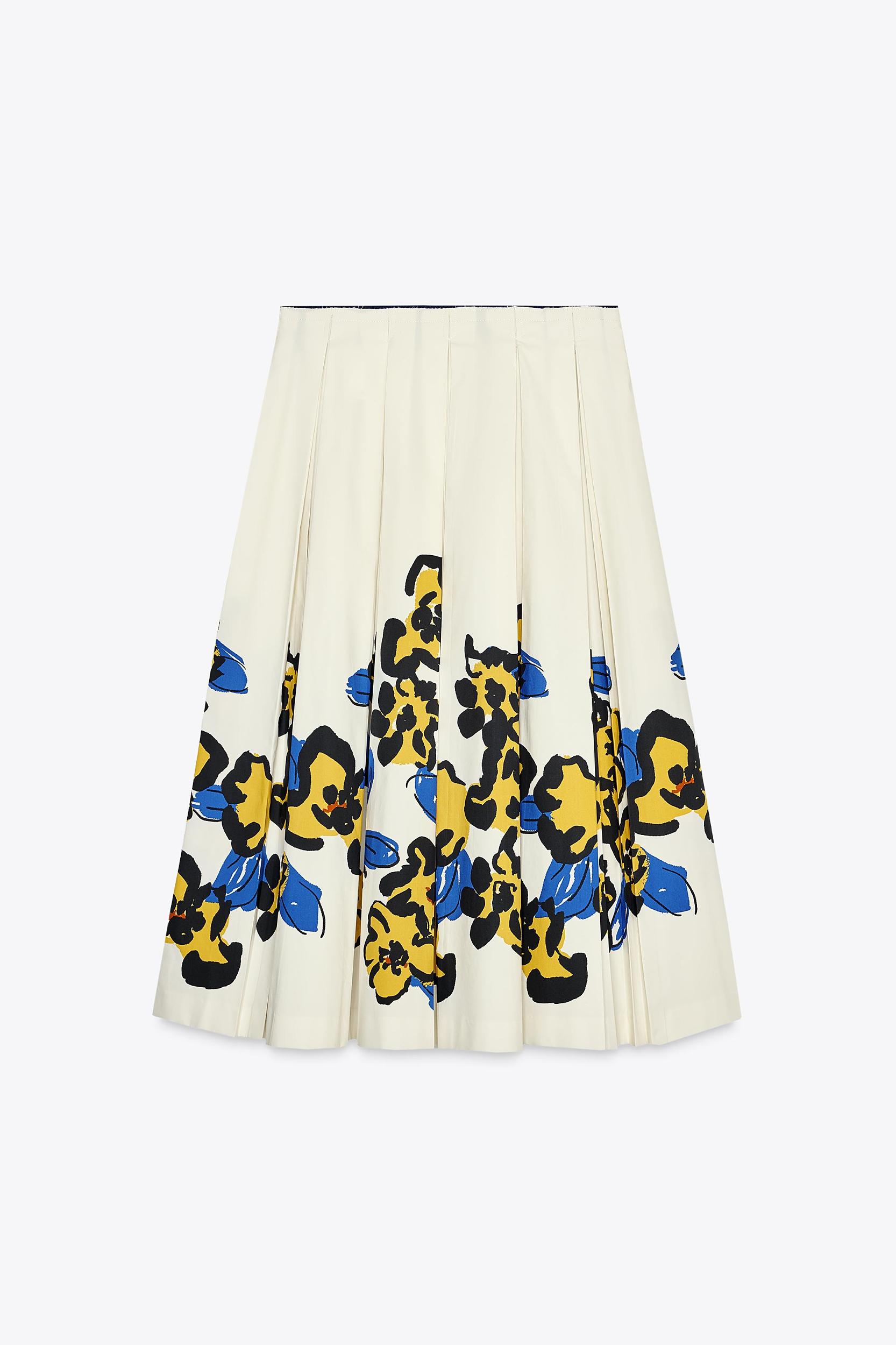 ZW COLLECTION PRINTED PLEATED SKIRT Product Image