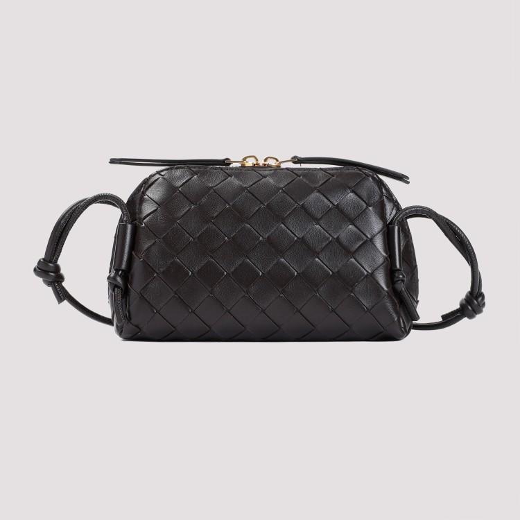 BOTTEGA VENETA Concert Mini Intrecciato Leather Pouch In Black Product Image