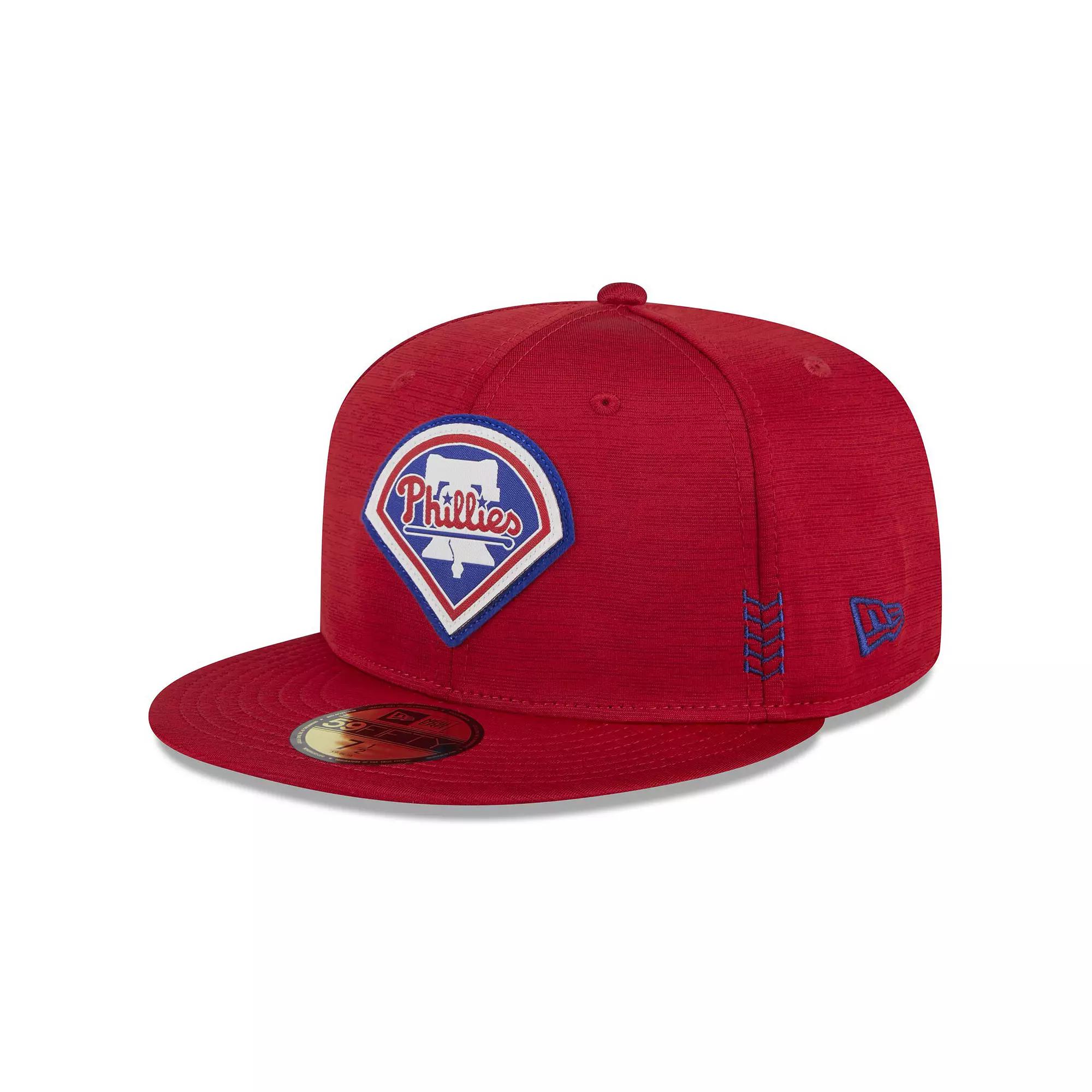 Men's New Era Red Philadelphia Phillies 2024 Clubhouse 59FIFTY Fitted Hat,  Product Image