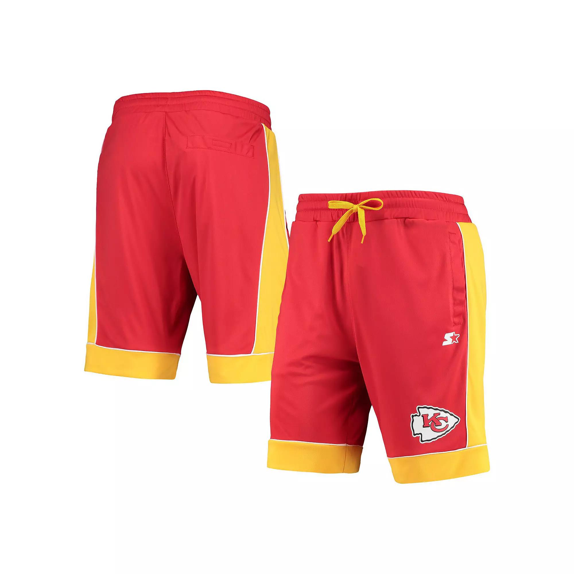 Men's Starter Red/Gold Kansas City Chiefs Fan Favorite Fashion Shorts, Size: Large Product Image