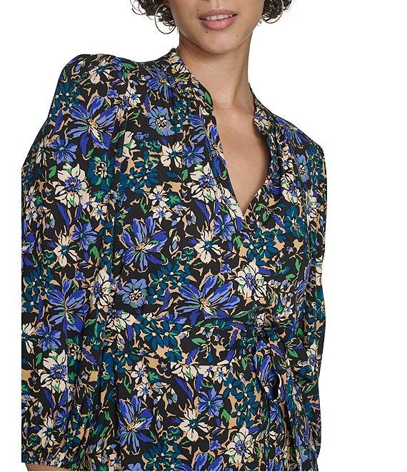 Jessica Howard Floral Print Balloon Sleeve Dress Product Image
