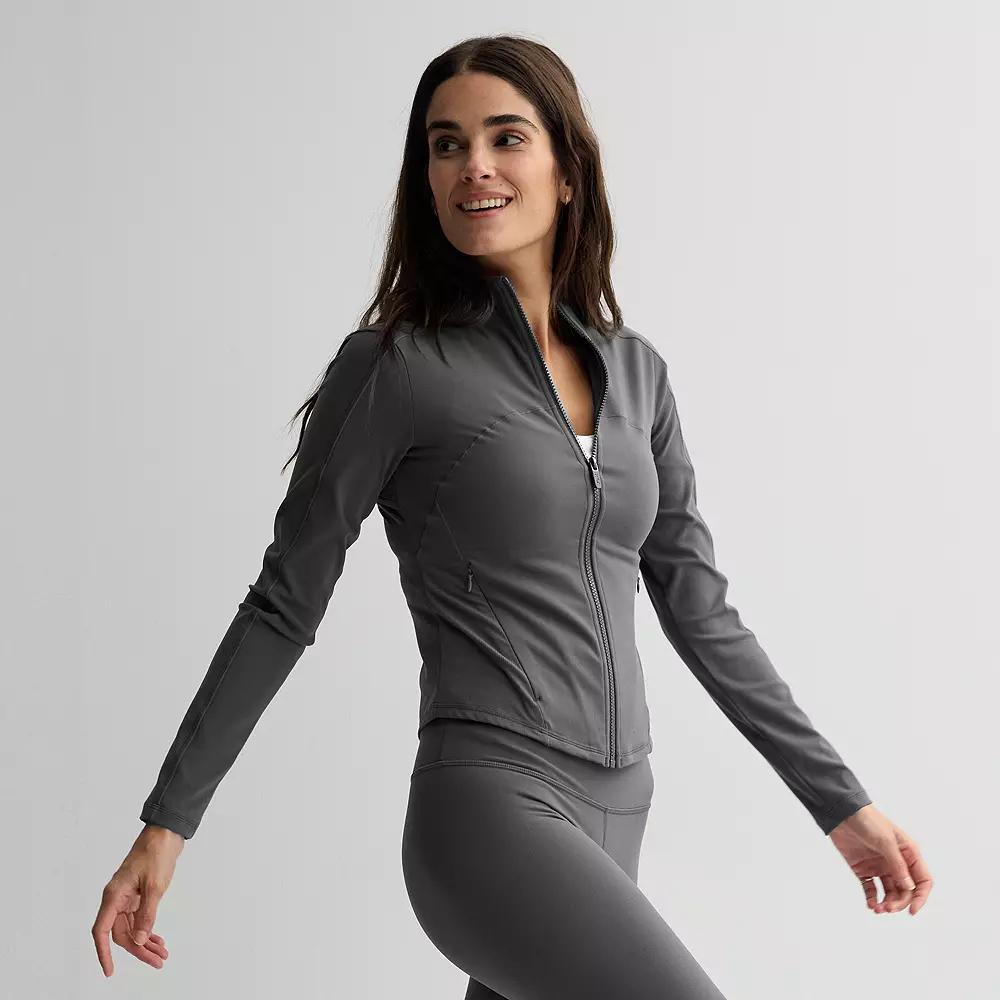 Women's FLX Affirmation Full Zip Jacket, Size: XS, Storm Black Product Image