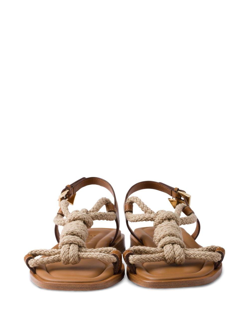 rope-embellished flat sandals Product Image