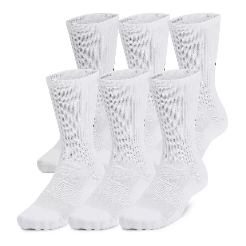 Men's Under Armour Training Cotton 6-Pack Crew Socks,  Product Image