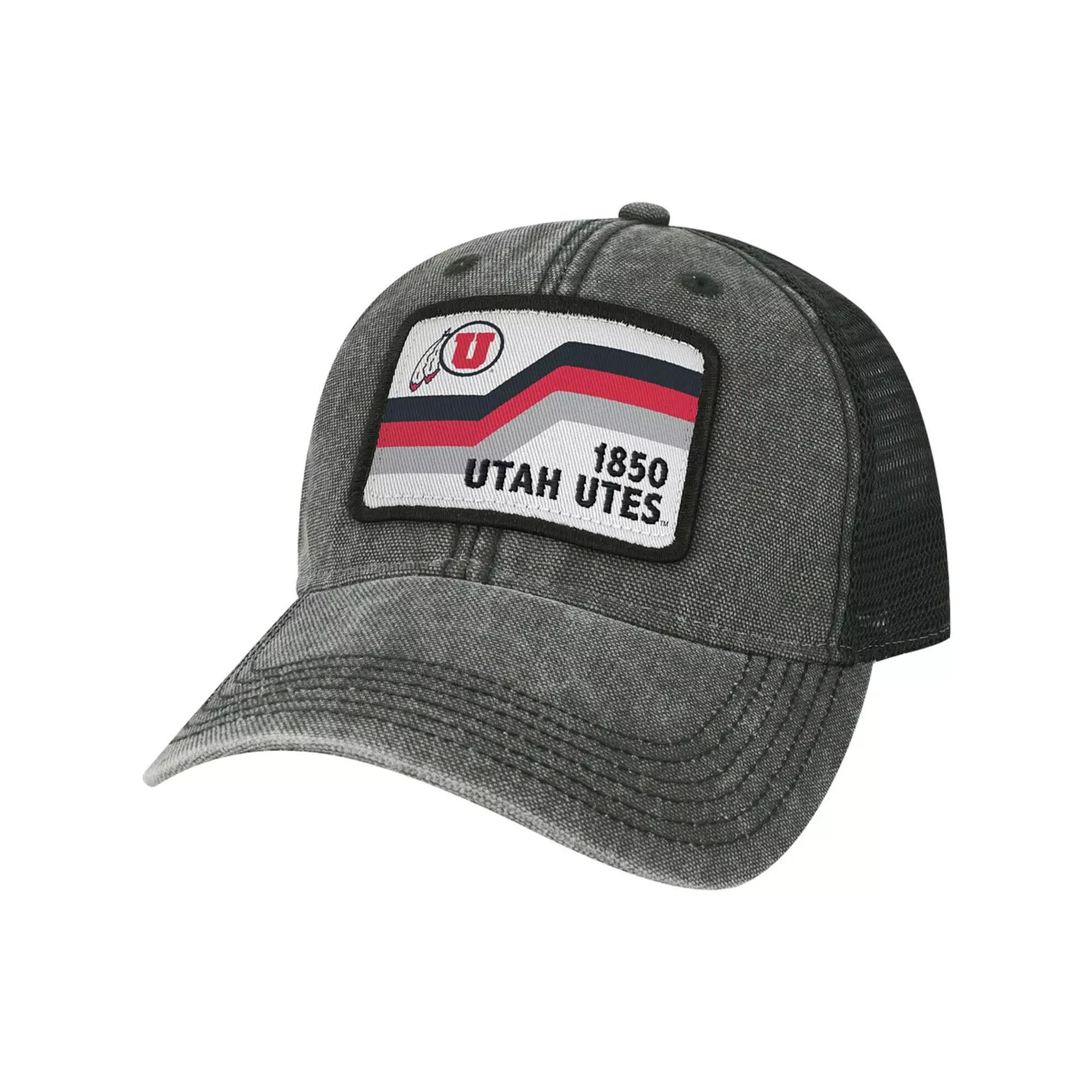 Men's Black Utah Utes Sun & Bars Dashboard Trucker Snapback Hat, Ute Black Product Image