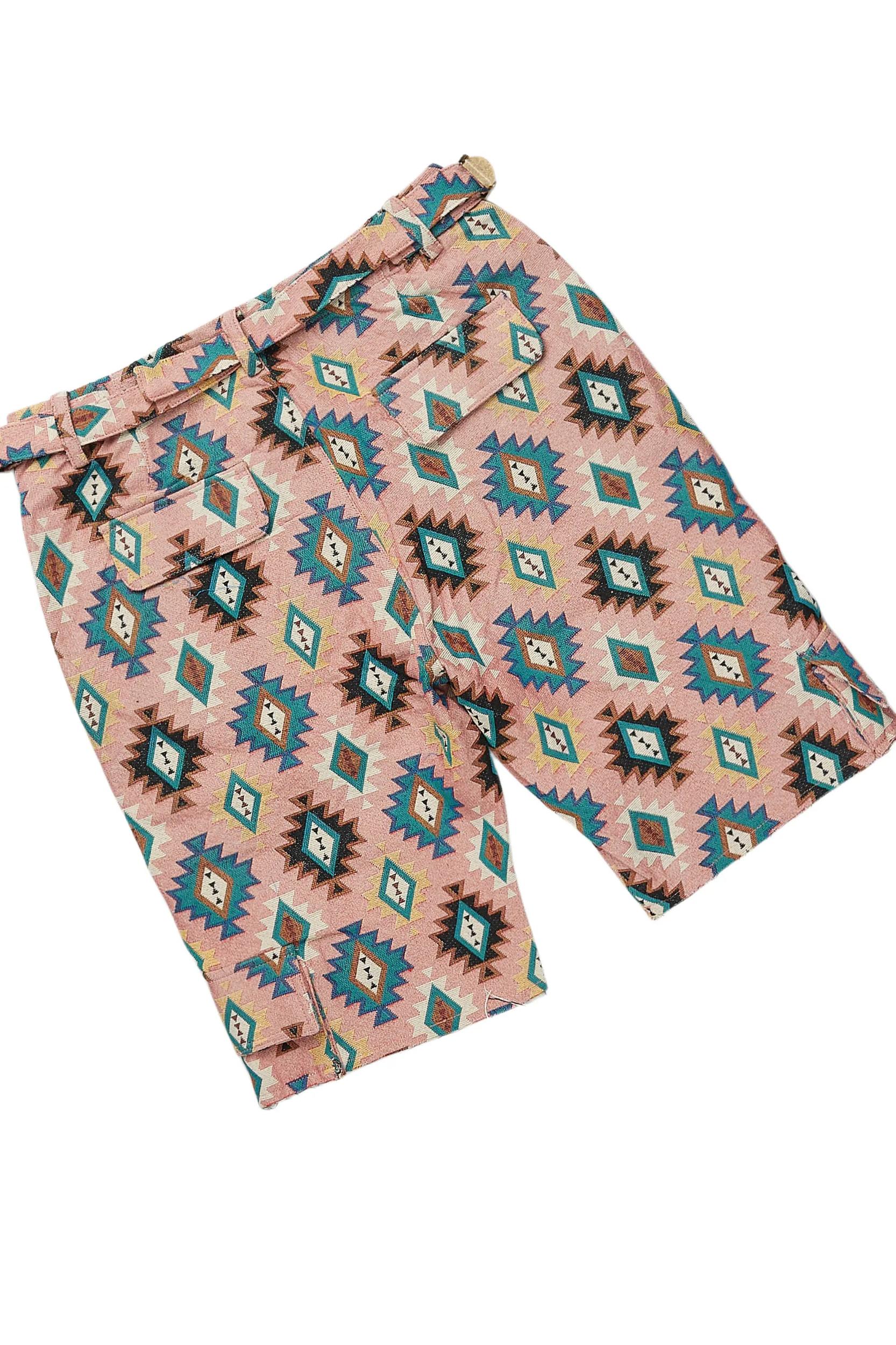 Andraila White/Pink T-Shirt Short Set Female Product Image