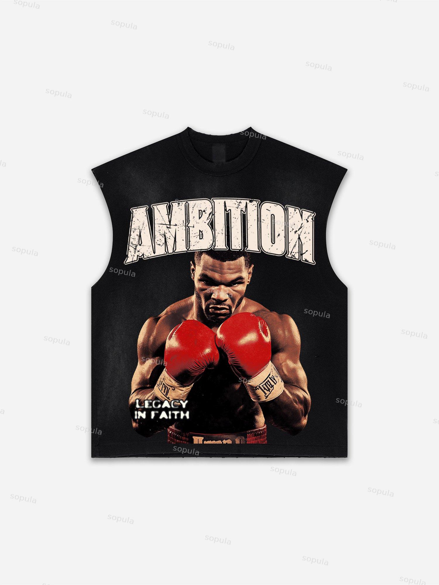 Basketball Dreams Boys Print Distressed Tank Top Product Image