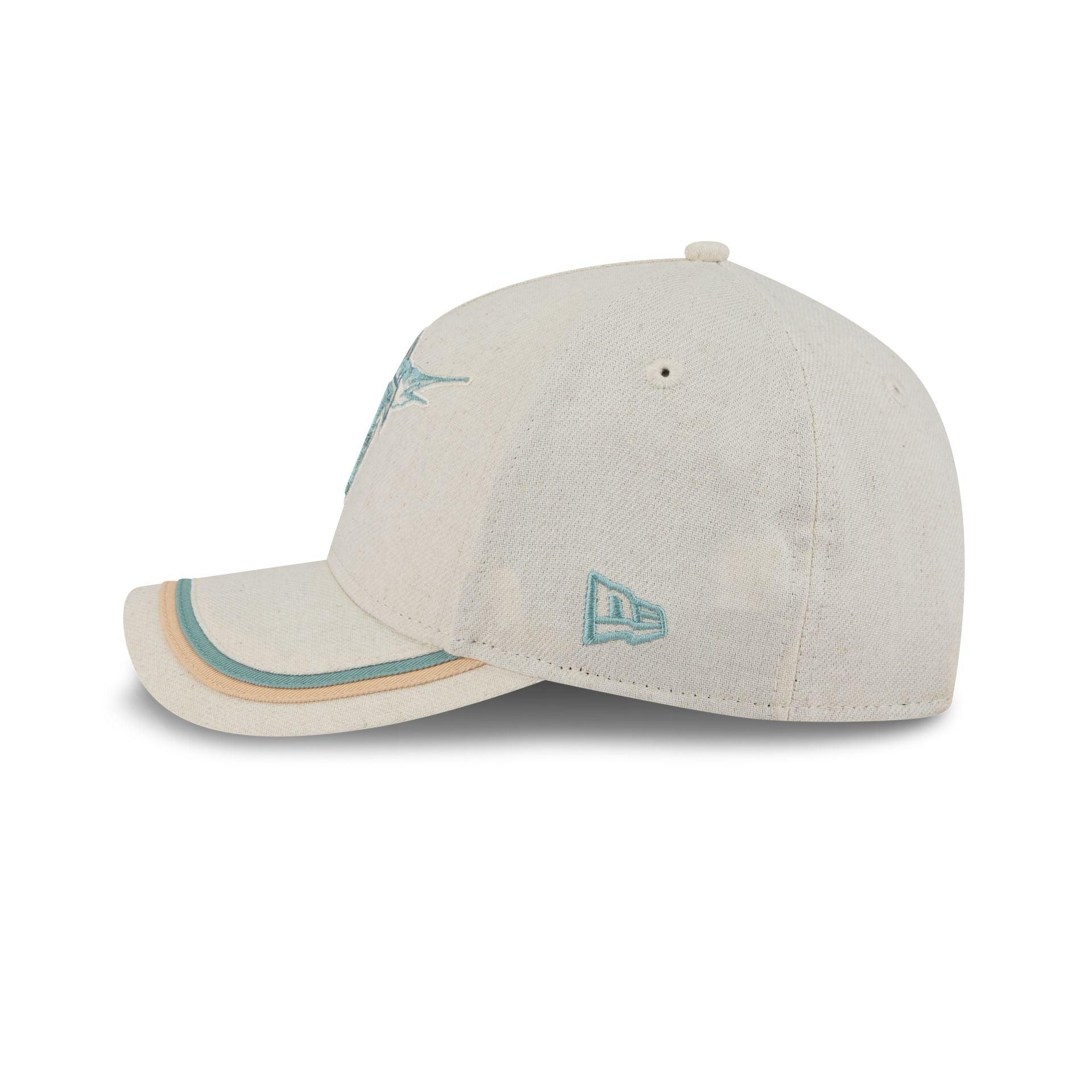 Miami Marlins Neutral Hemp 9FORTY M-Crown A-Frame Adjustable Hat Male Product Image