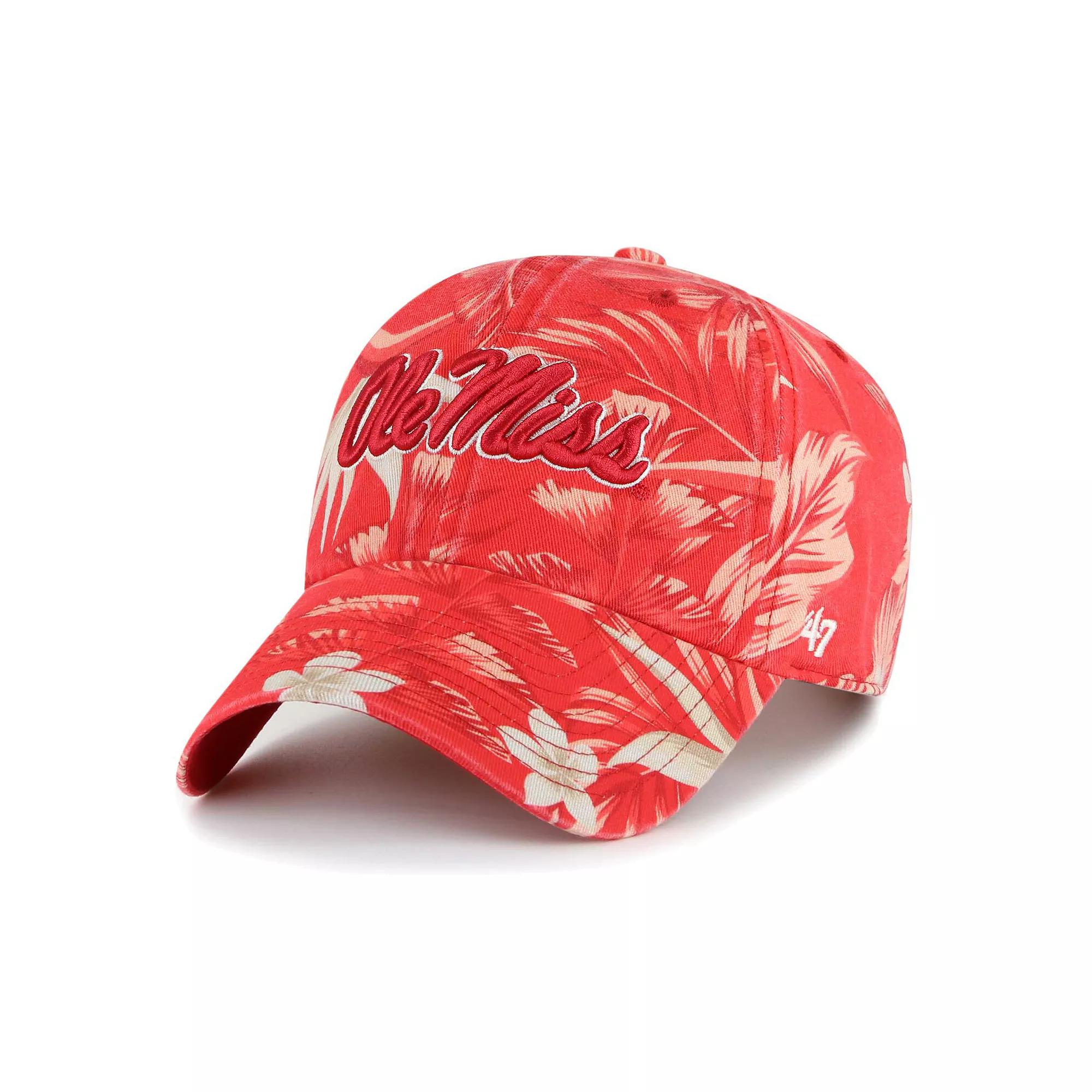 Men's '47 Red Ole Miss Rebels Tropicalia Clean Up Adjustable Hat Product Image