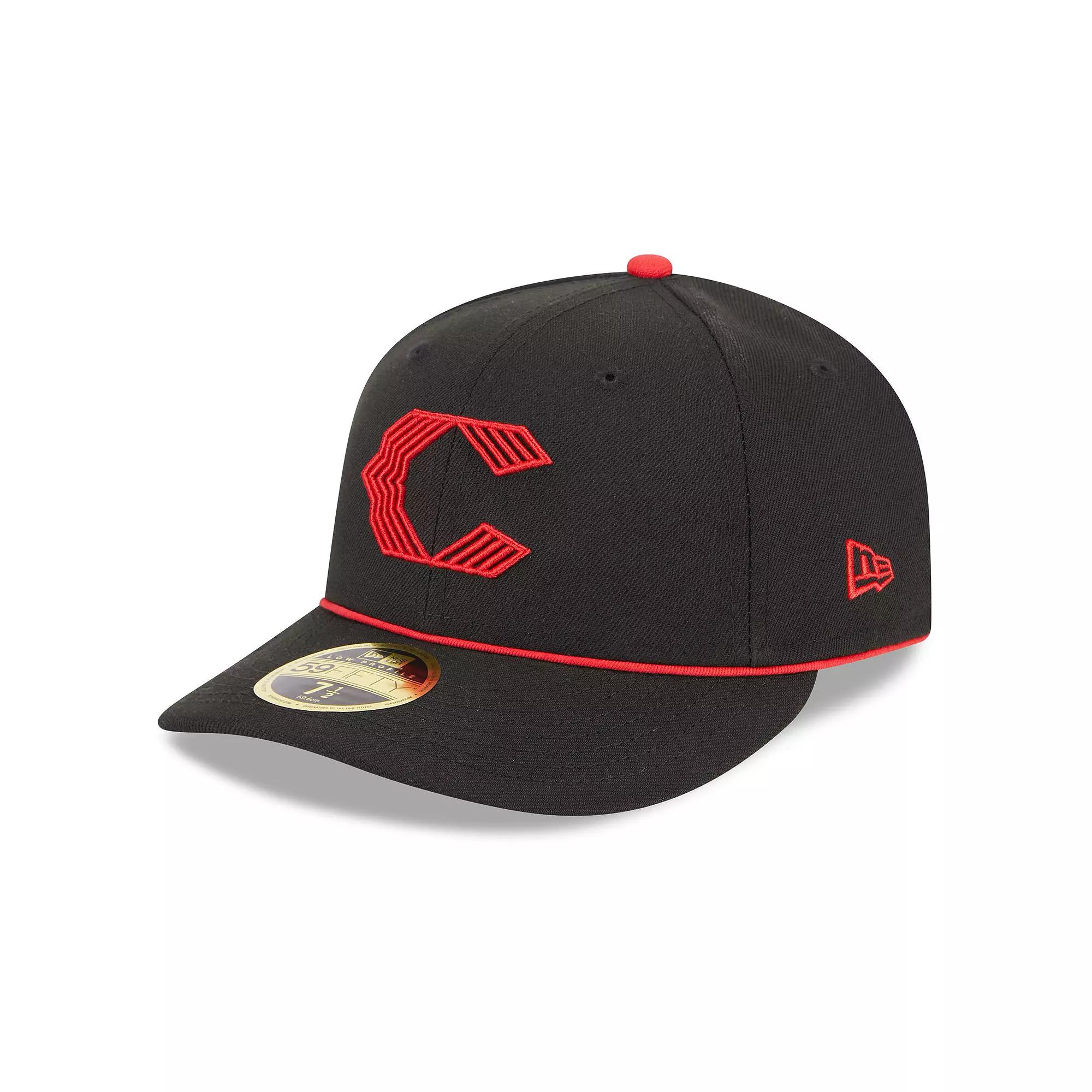 Men's New Era Black Cincinnati Reds 2023 City Connect Low Profile 59FIFTY Fitted Hat,  Product Image