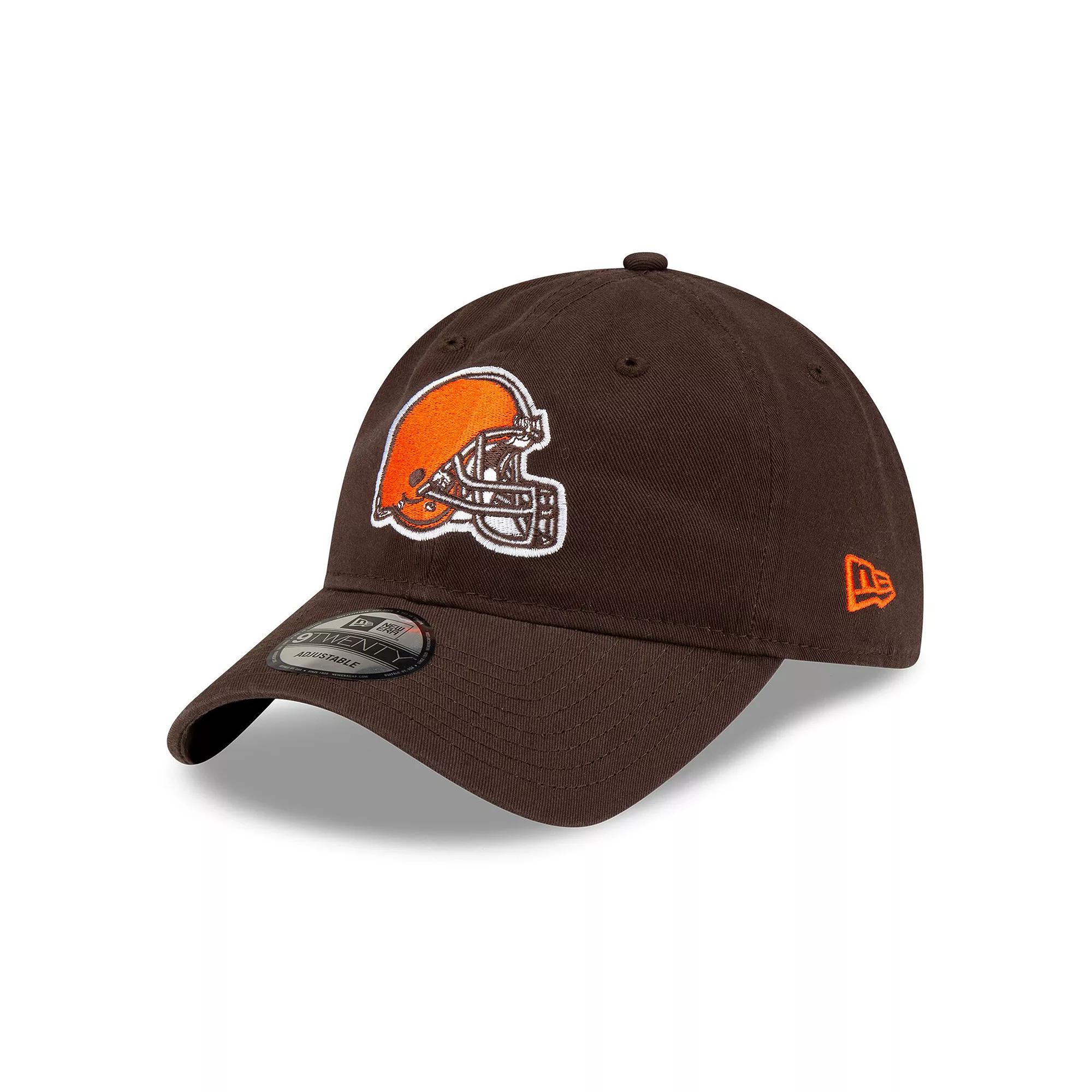 Men's New Era Brown Cleveland Browns Core Classic Primary 9TWENTY Adjustable Hat Product Image