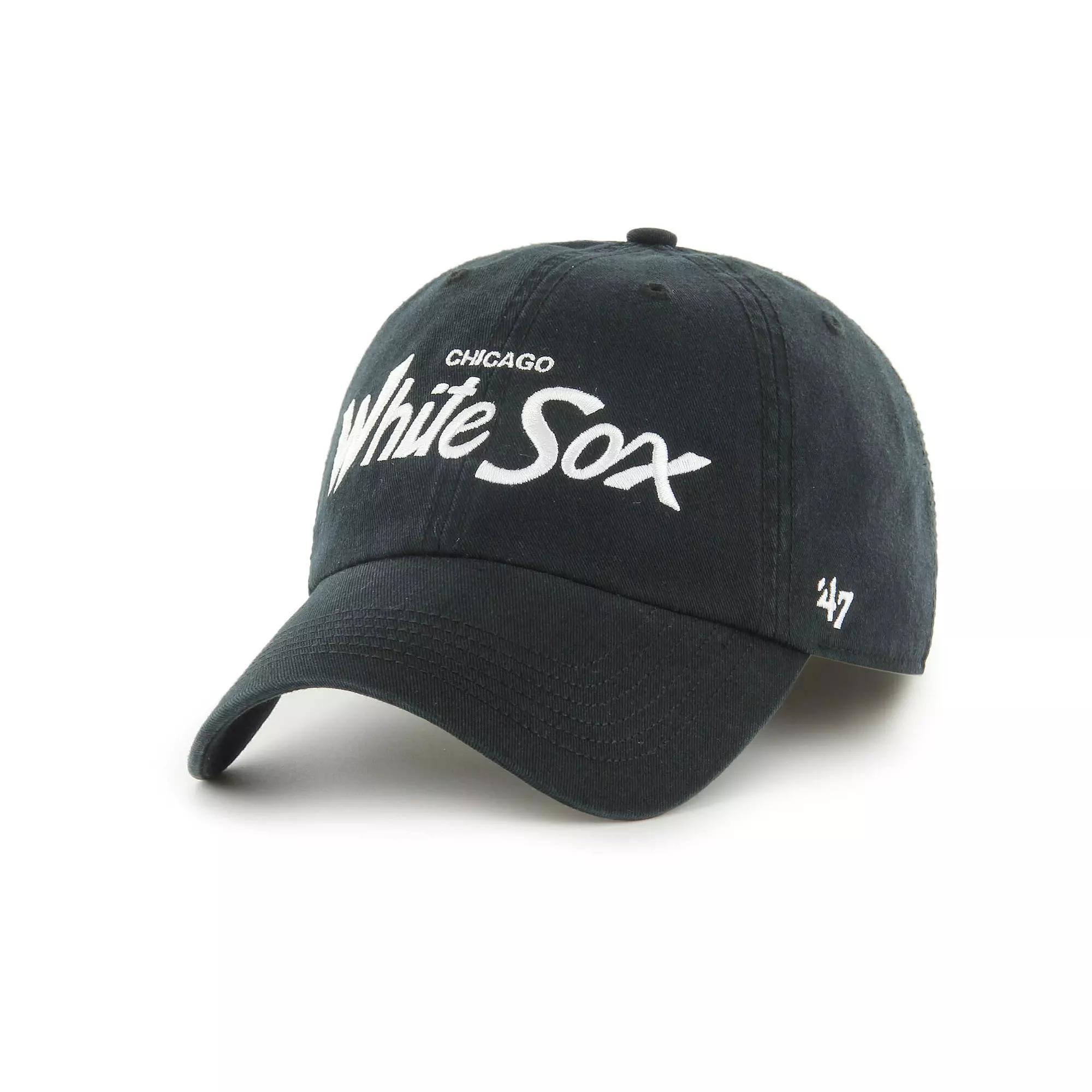 Men's '47 Black Chicago White Sox Crosstown Classic Franchise Fitted Hat,  Product Image