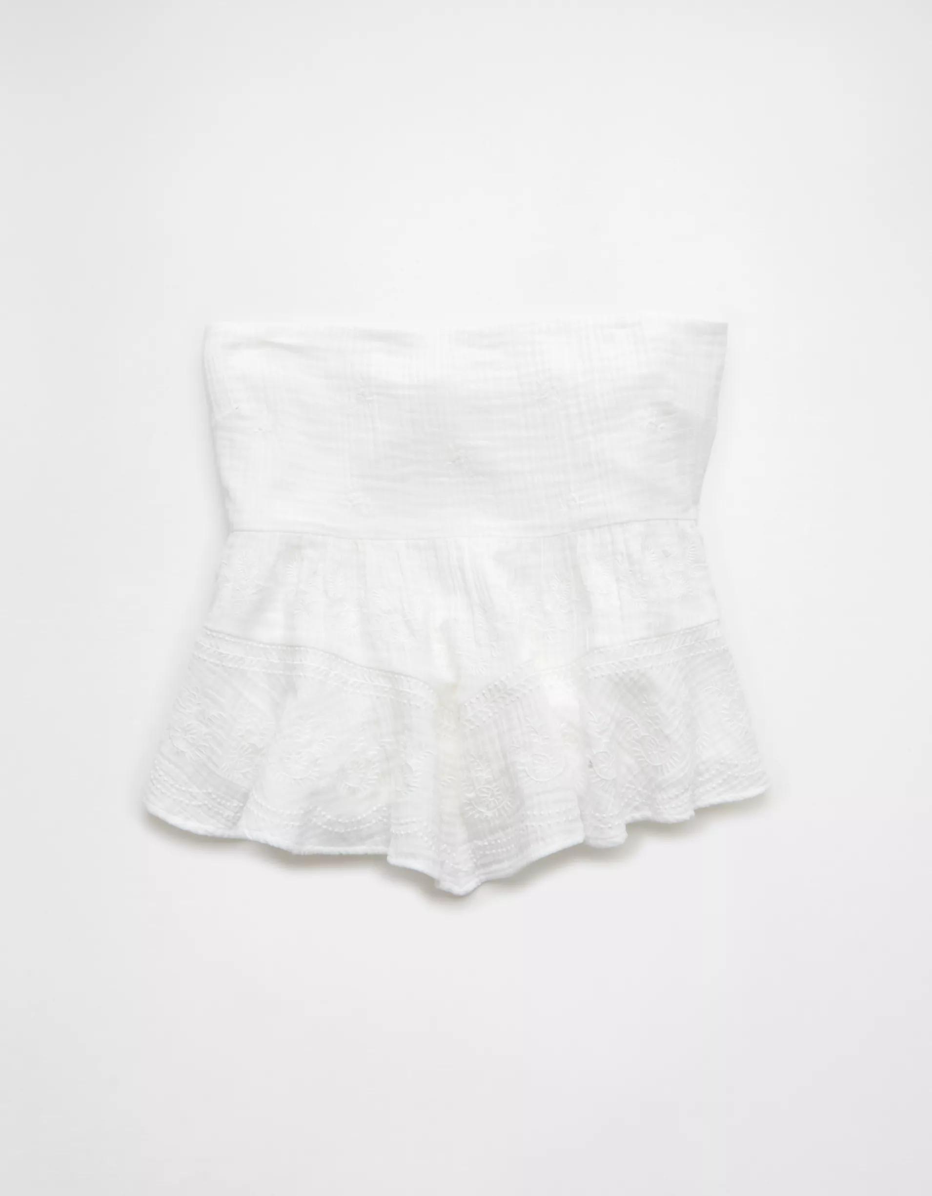 AE Embroidered Babydoll Tube Top Product Image