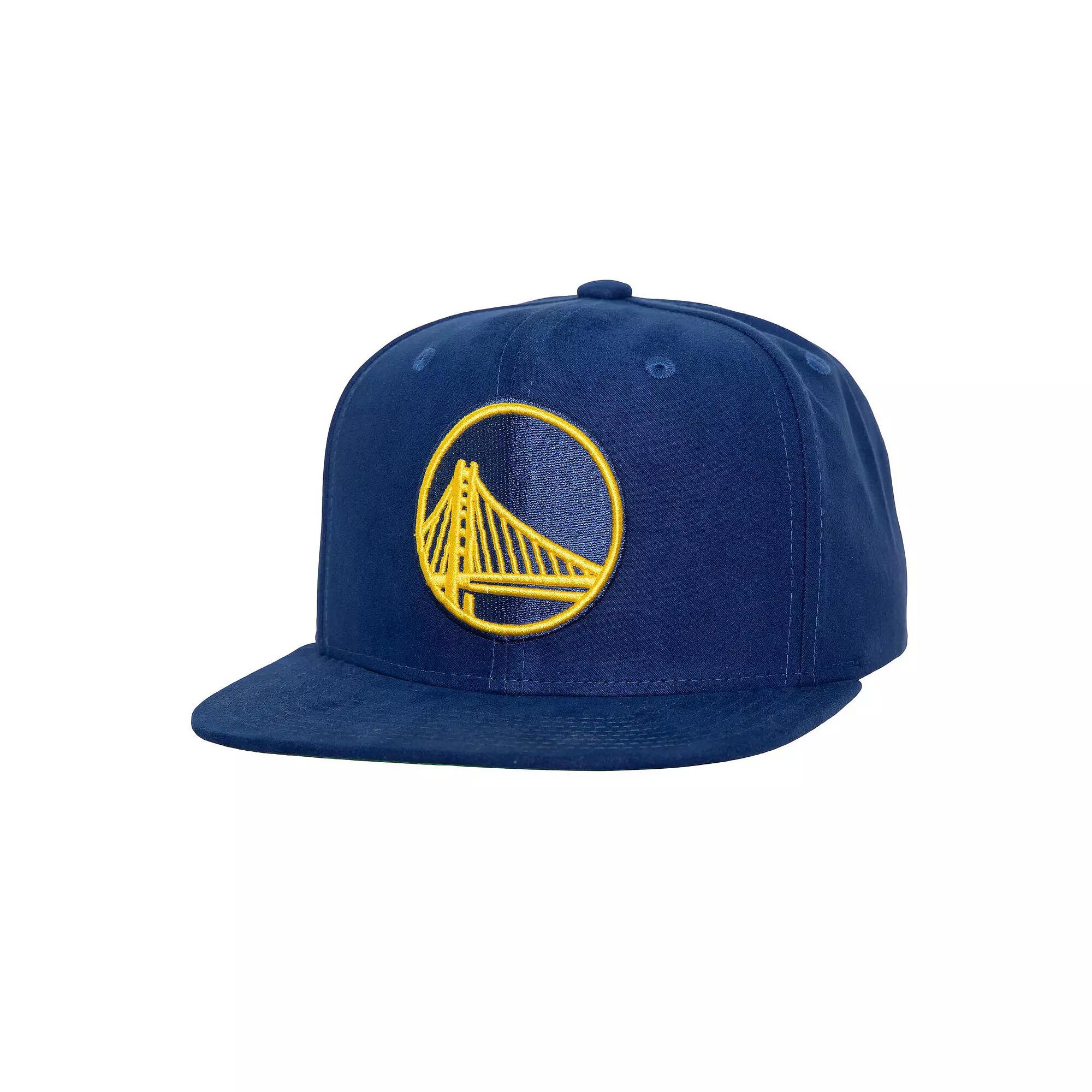 Men's Mitchell & Ness Royal Golden State Warriors Sweet Suede Snapback Hat, Blue Product Image