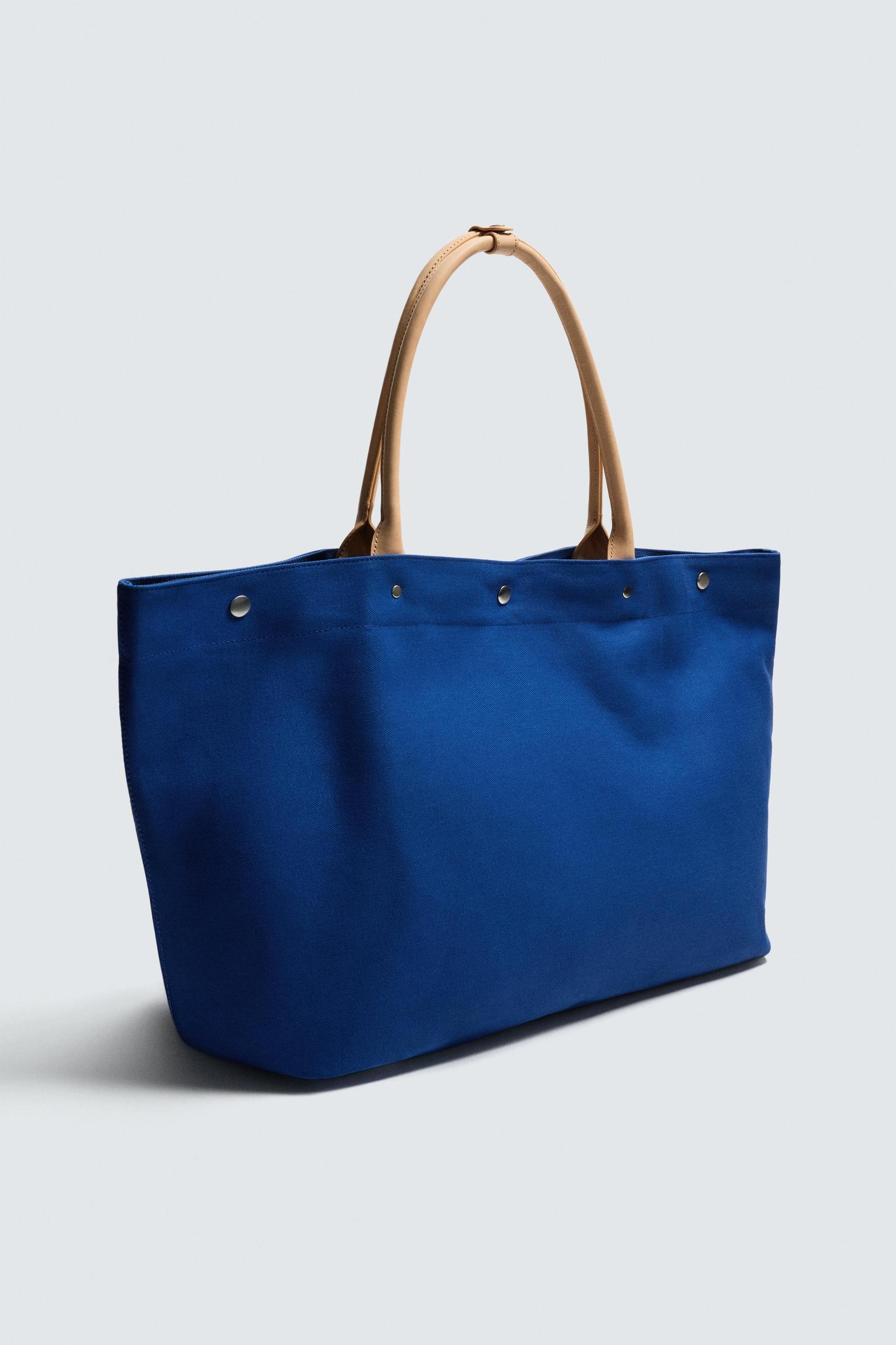 AARON LEVINE X ZARA LEATHER DETAIL SHOPPER Product Image