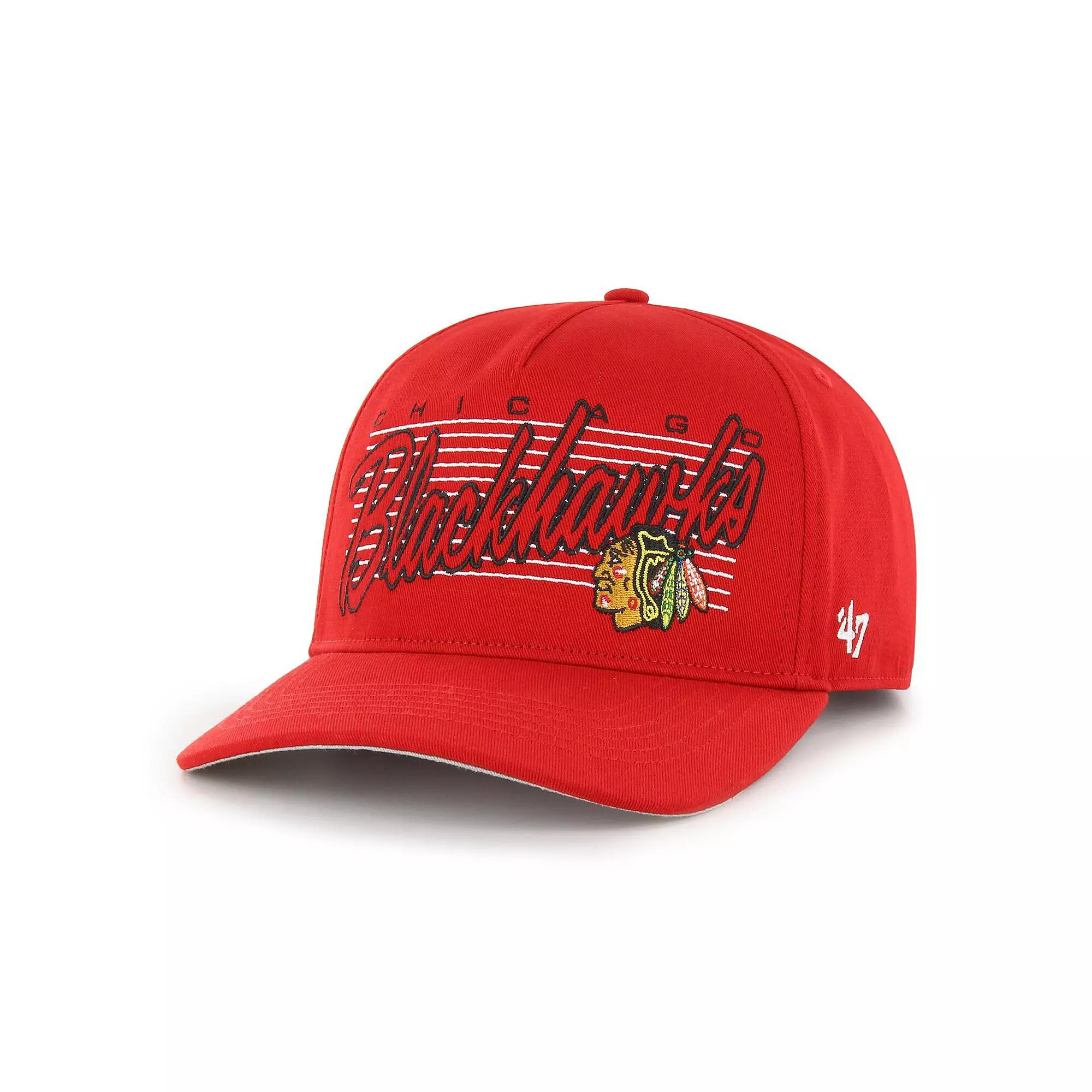 Men's '47 Red Chicago Blackhawks Marquee Hitch Snapback Hat Product Image