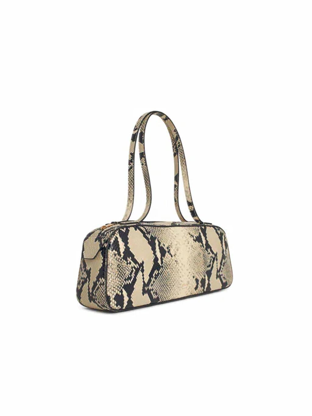 KHAITE Womens Natural Simona Snakeskin-effect Leather Shoulder Bag In Multi Product Image