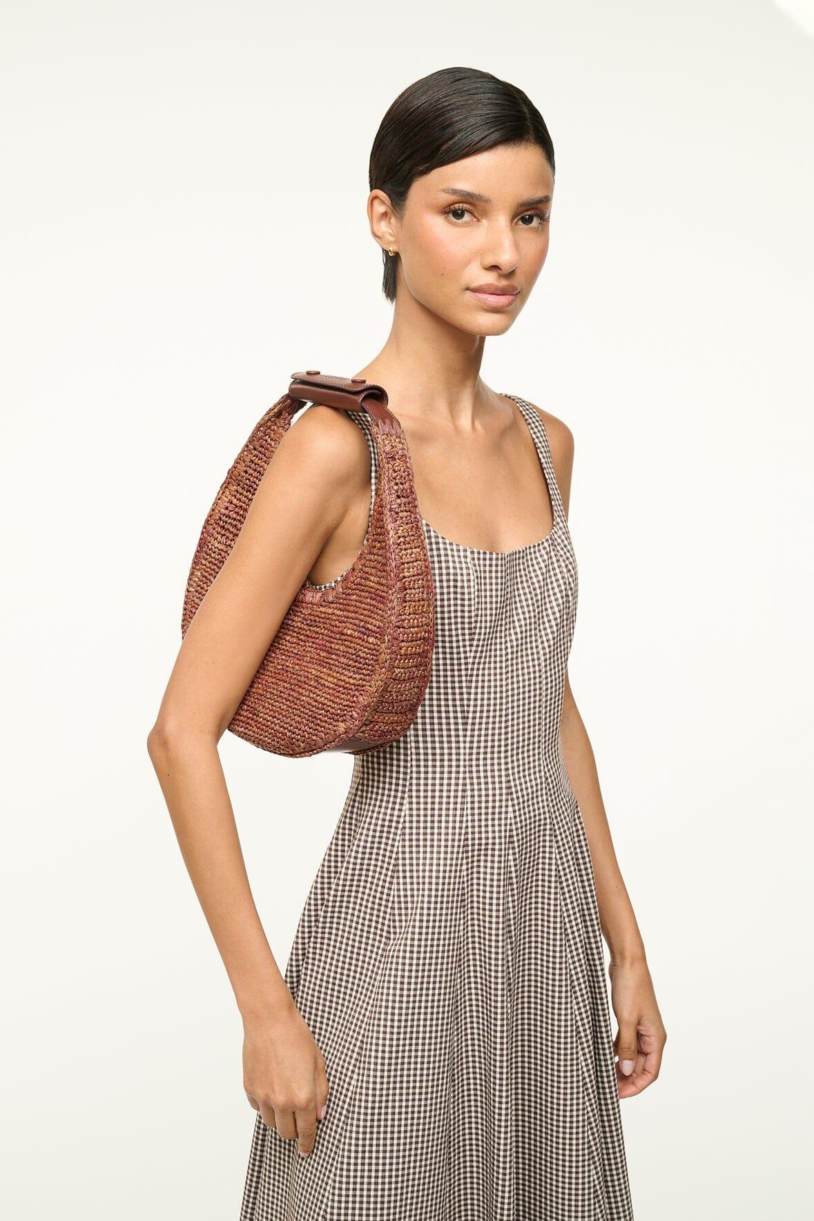 MOON RAFFIA BAG | MAHOGANY Product Image