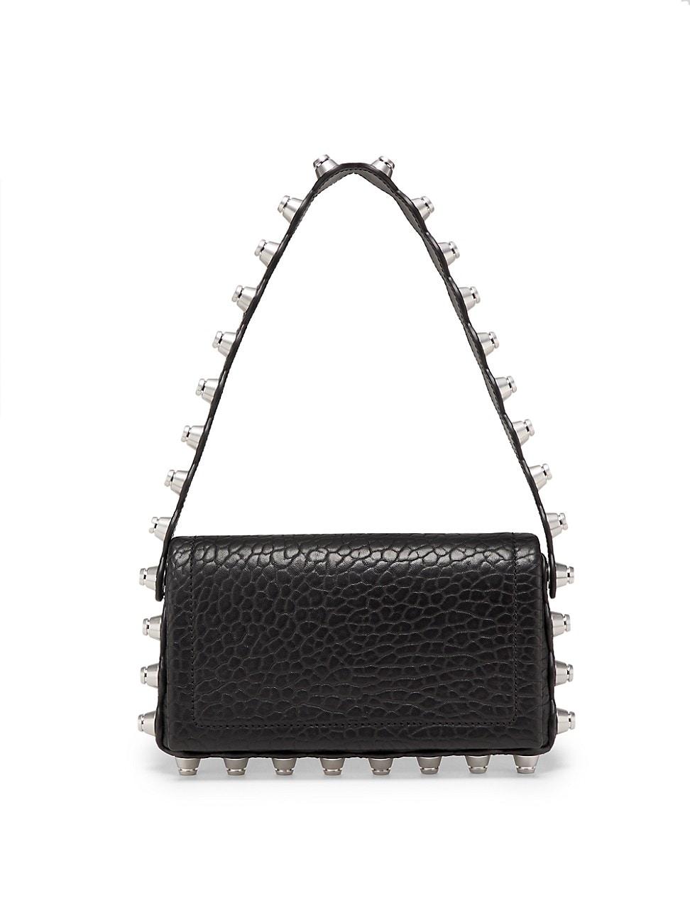 Womens Roz Studded Leather Shoulder Bag Product Image