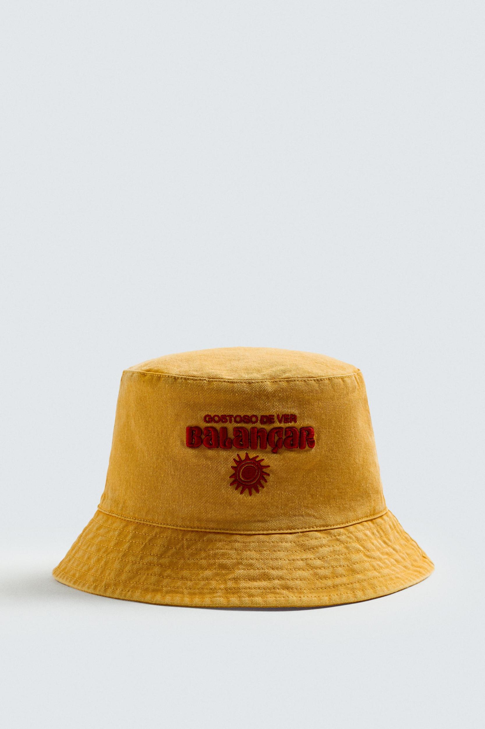 CONTRAST EMBROIDERY BUCKET HAT Product Image