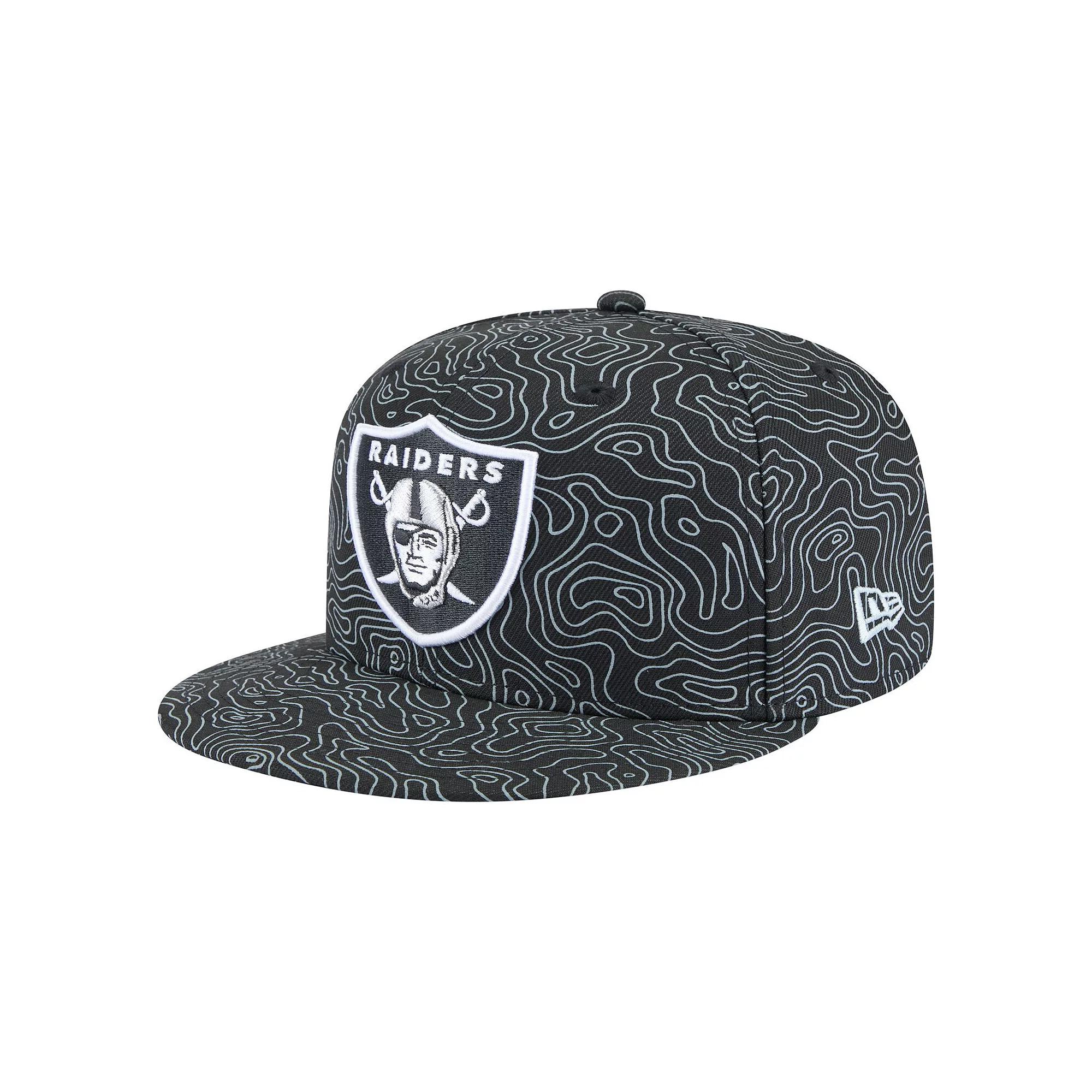 Men's New Era Black Las Vegas Raiders Geo 59FIFTY Fitted Hat, Size: 7, Lvr Black Product Image