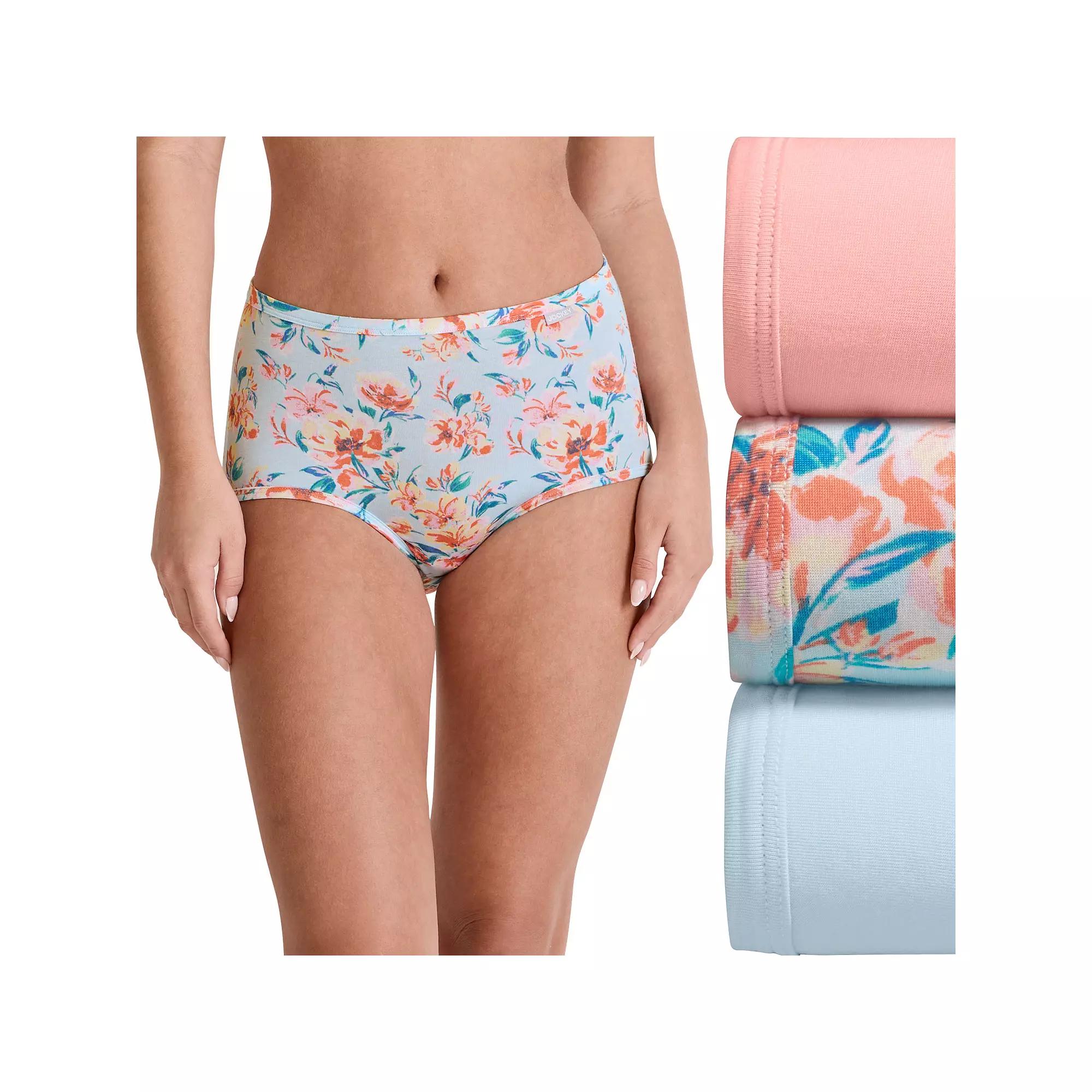 Women's Jockey® 3-pk. Supersoft Brief Panty Set 2073, Formal Floral Product Image