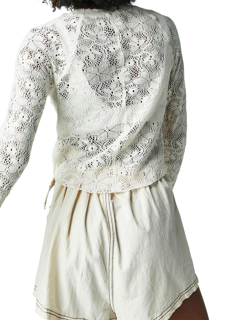 FREE PEOPLE In The Meadow Womens Long Sleeve Tee - IVORY Product Image