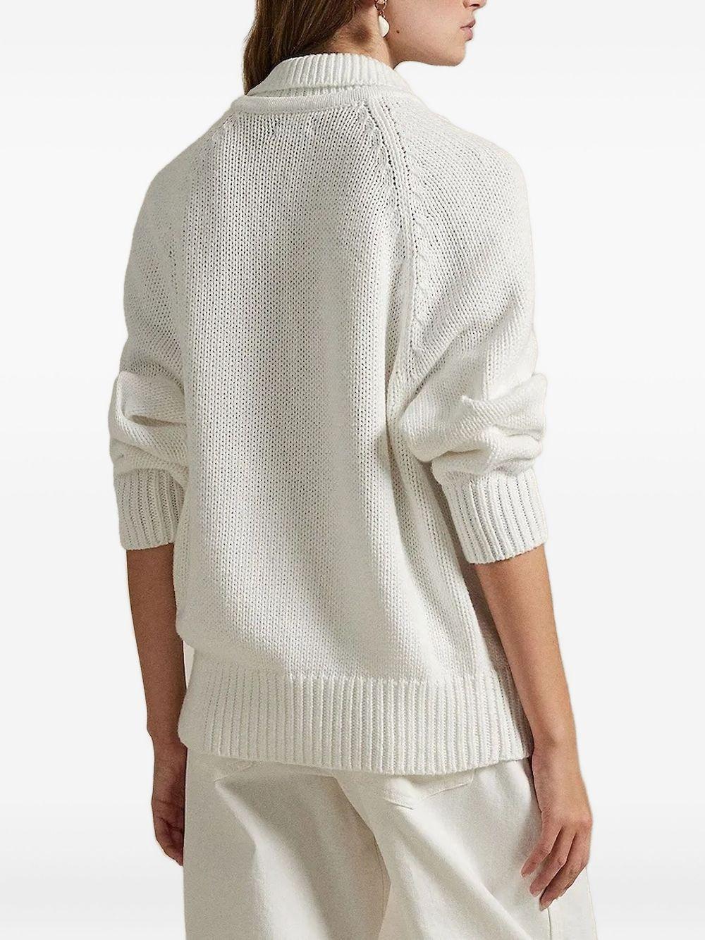 raglan-sleeve cotton sweater Product Image