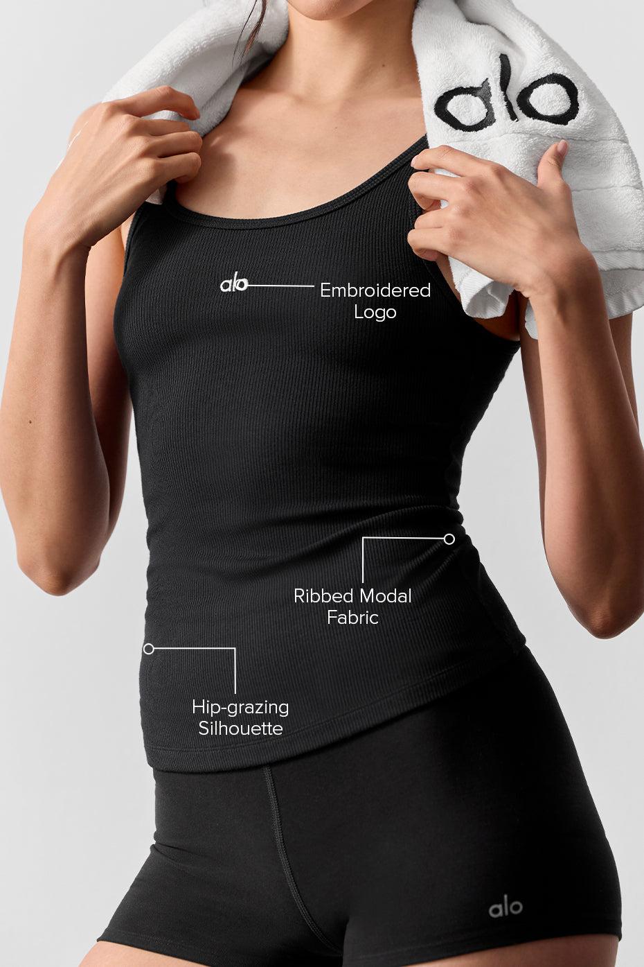 Ribbed Prosper Tank - Black Female Product Image