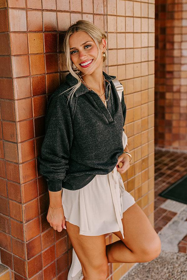 Mountain Lodge Cutie Sweatshirt in Charcoal Product Image