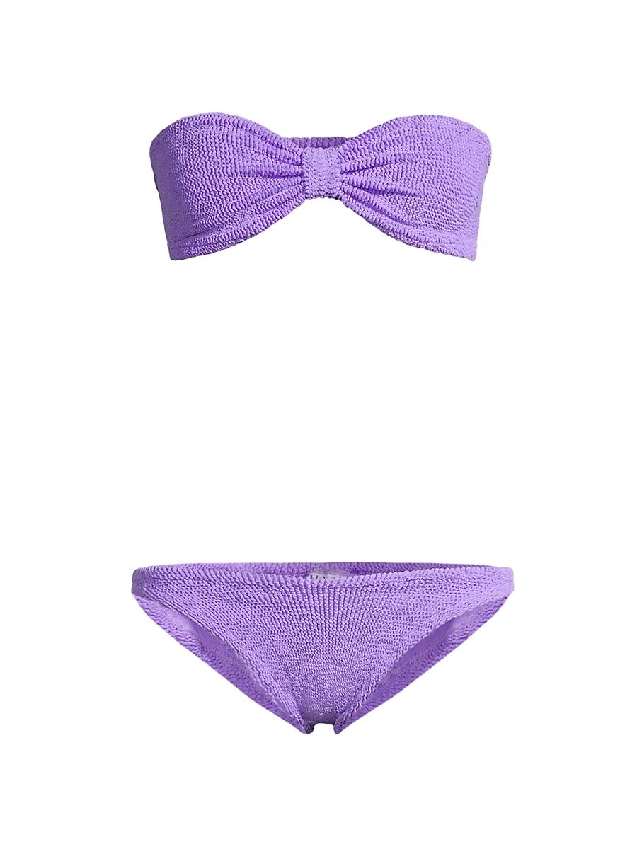 Womens Jean Bow Two-Piece Bikini Set Product Image