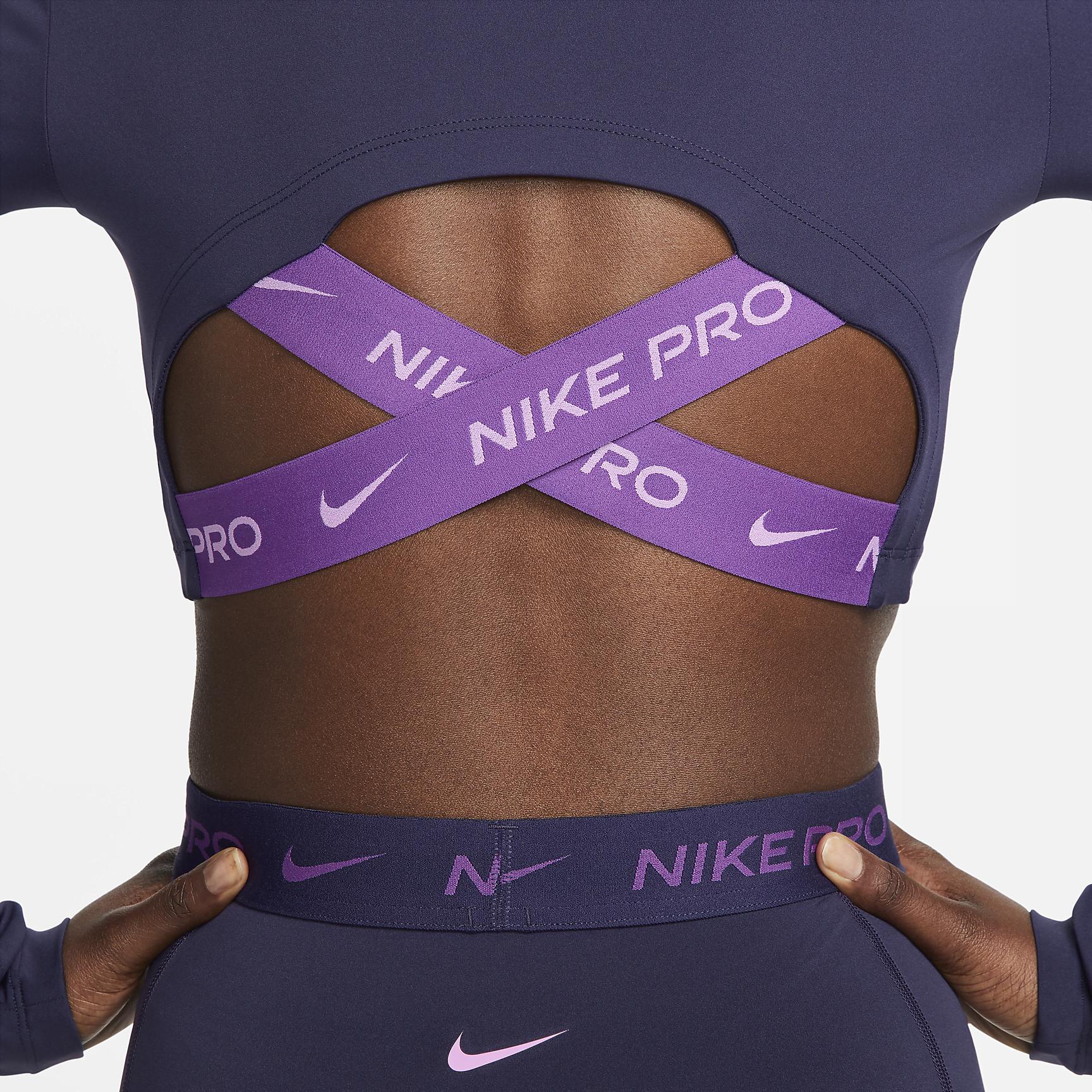 Nike Pro Dri-FIT Women's Cropped Long-Sleeve Top Product Image