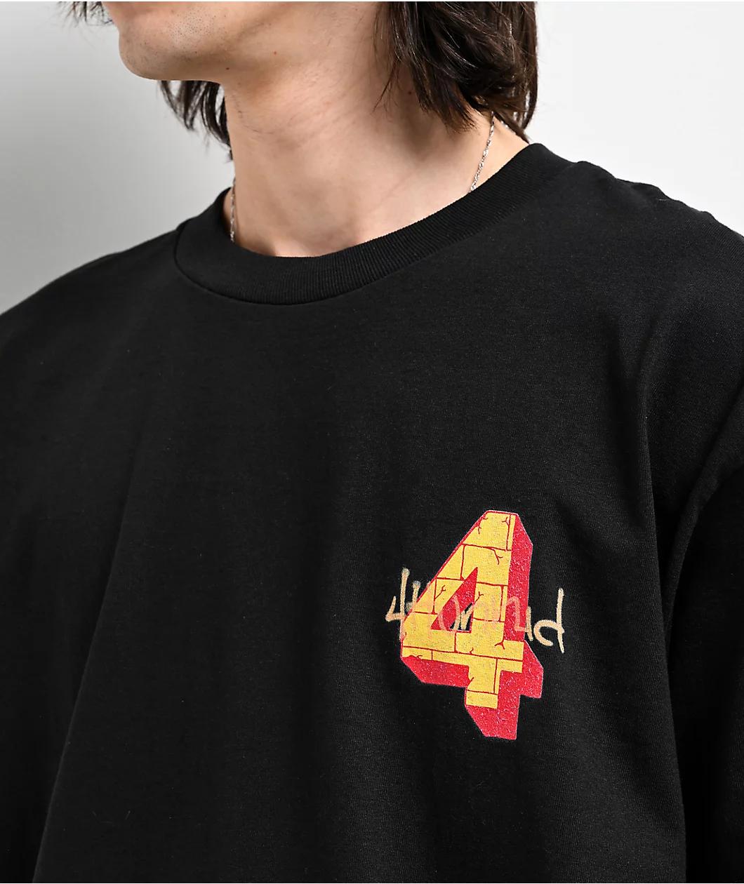 4Hunnid Brick Taggin Black T-Shirt Product Image
