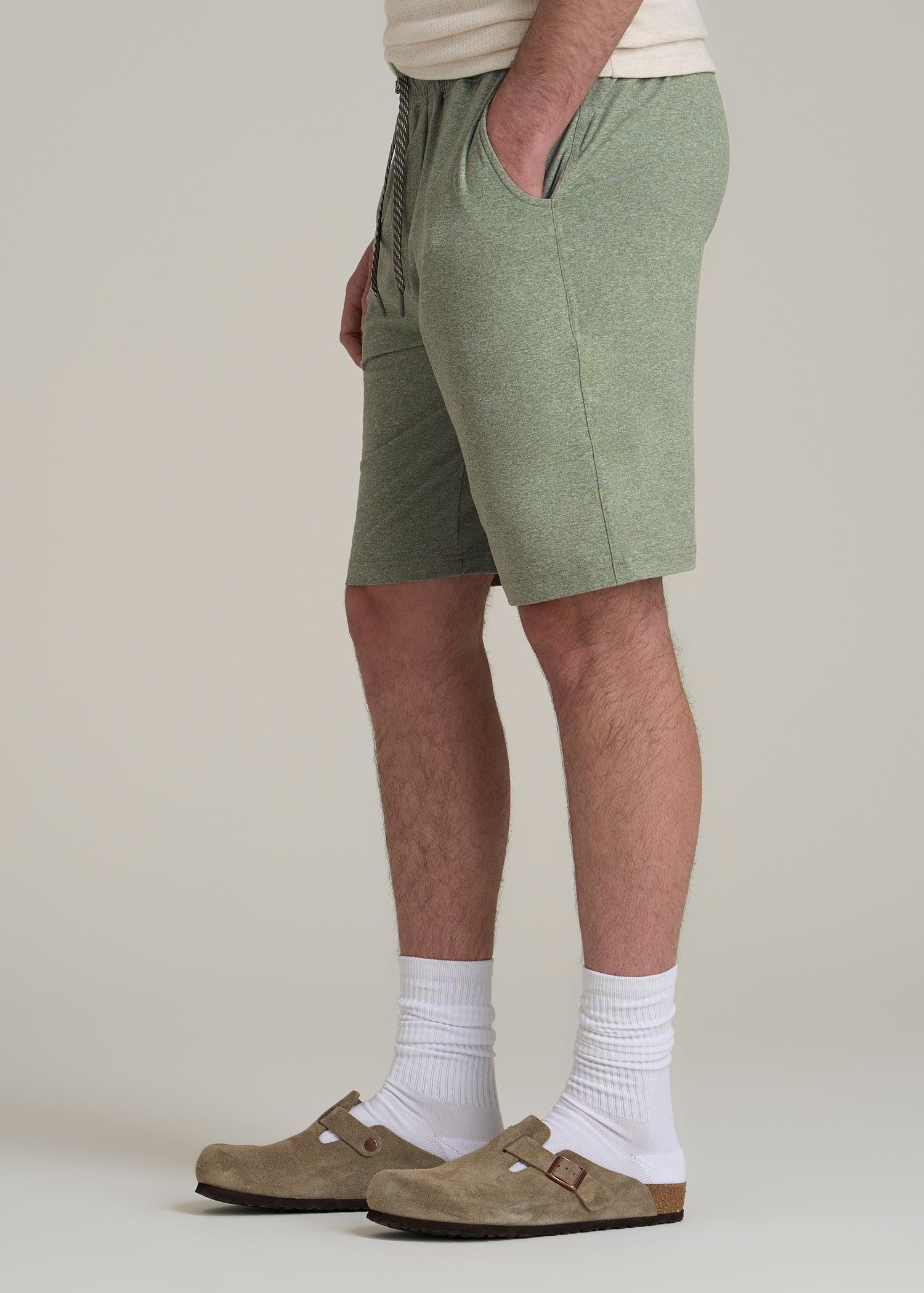 Weekender Stretch Lounge Shorts for Tall Men in Dark Seagrass Mix Product Image
