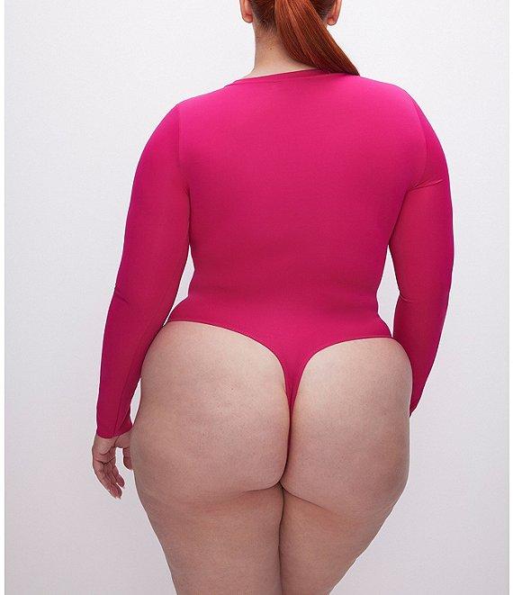 Good American Plus Size Sculpting Crewneck Long Sleeve Bodysuit Product Image