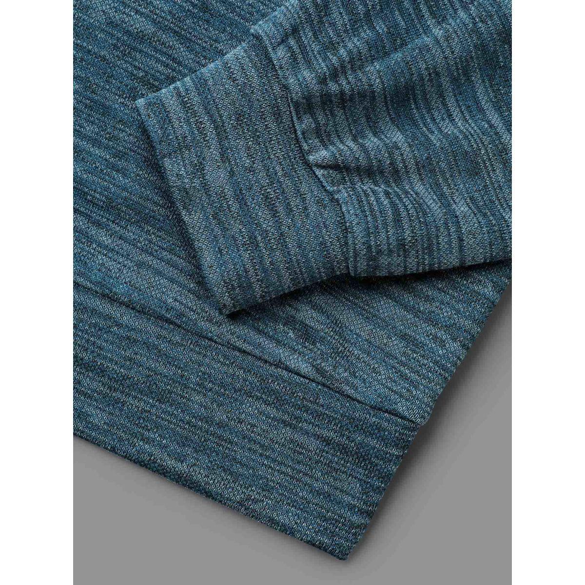 Plus Size Lace Patchwork Color Contrast Sweatshirt Women Cyan Casual Woven ribbon&lace trim Round Neck Everyday Sweatshirts BloomChic 10/M Product Image