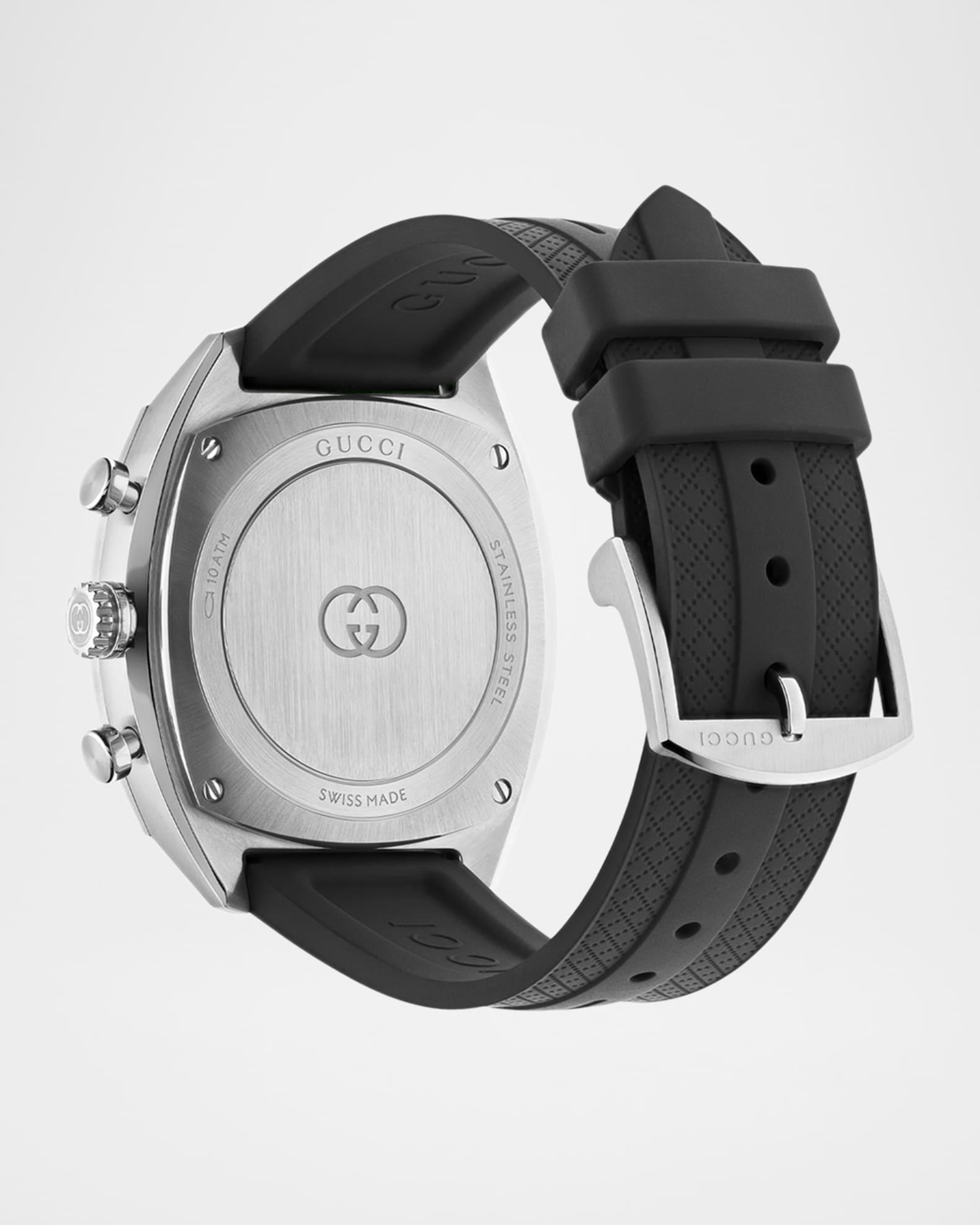 Men's Gucci Interlocking 41mm Stainless Steel Rubber-Strap Watch Product Image