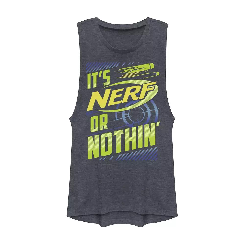 Juniors' Nerf It's Nerf Or Nothin' Muscle Tank Top, Girl's,  Product Image