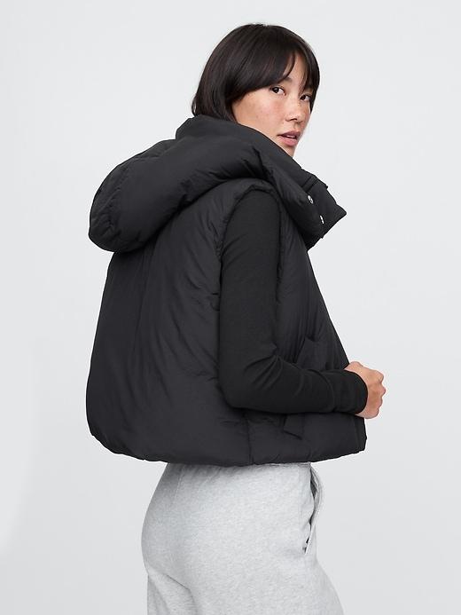 Duvet Wrap Crop Puffer Vest Product Image