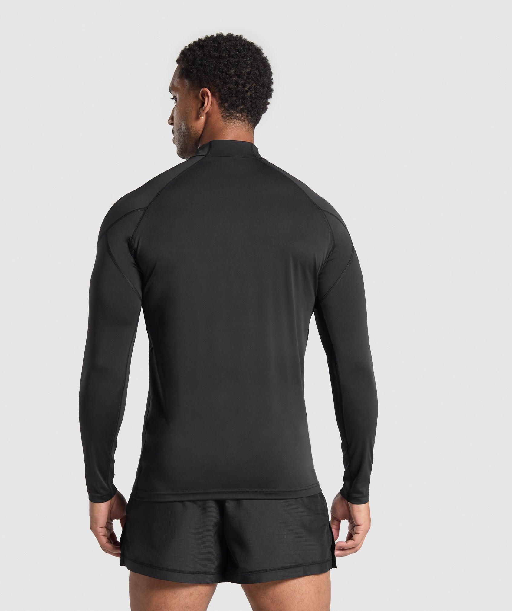 Gymshark Performance 1/4 Zip - Black Male Product Image